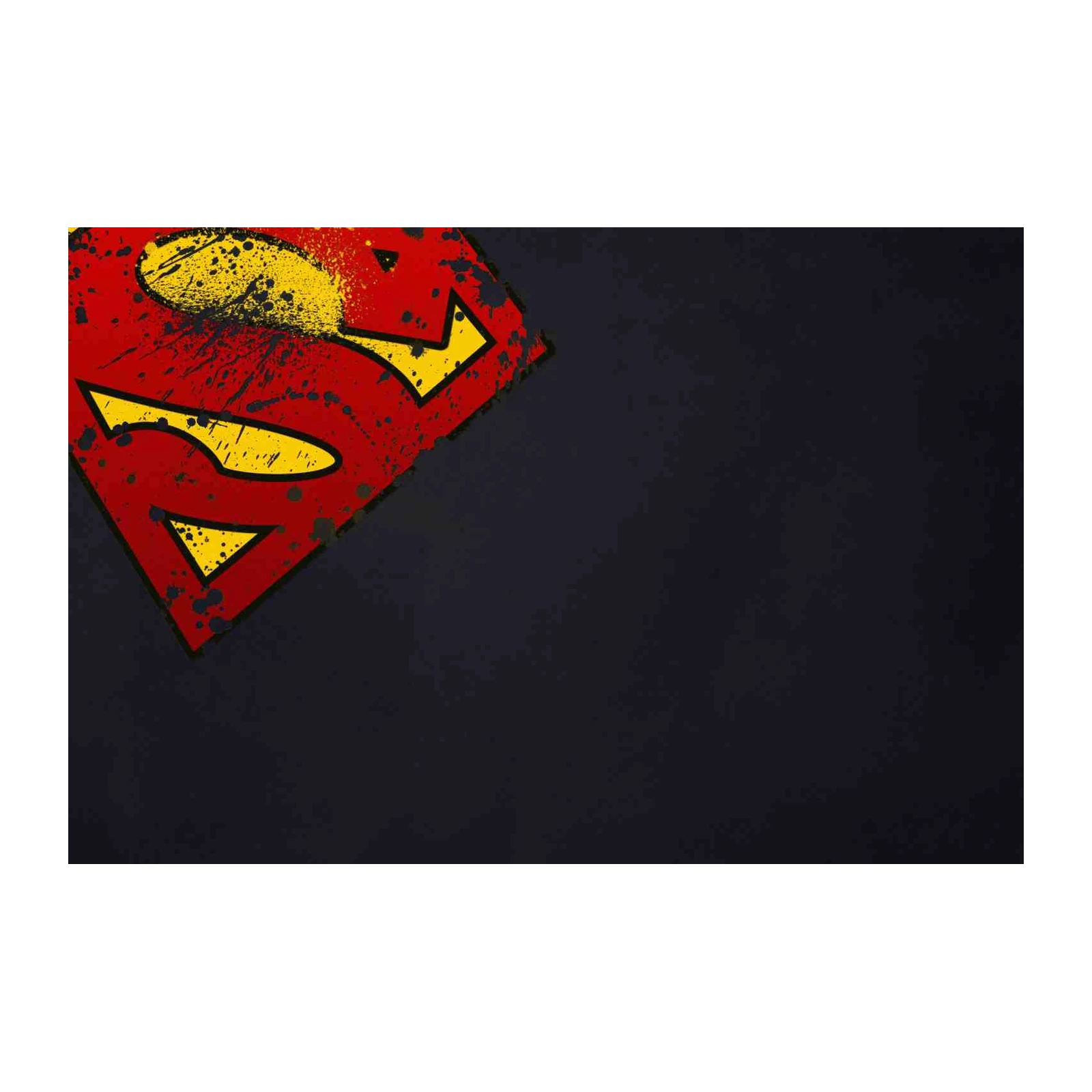 Vintage Superman Logo Distressed Red & Yellow Wall Art