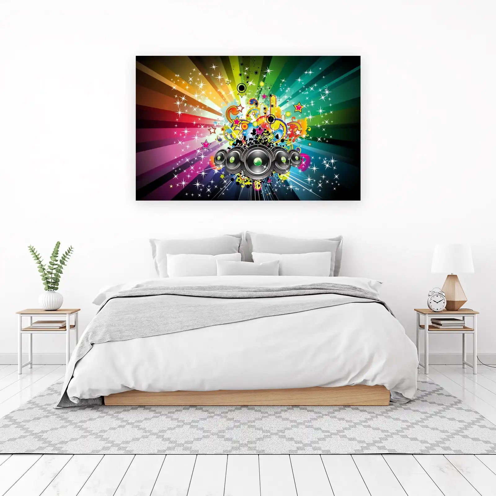 Explosive Soundwave Party Starburst Wall Art
