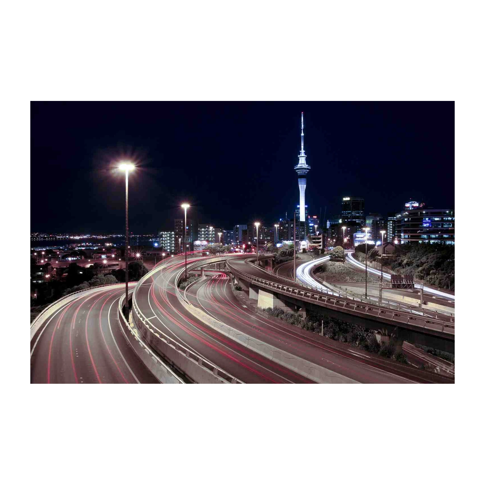 Urban Nightscape Freeway Wall Art