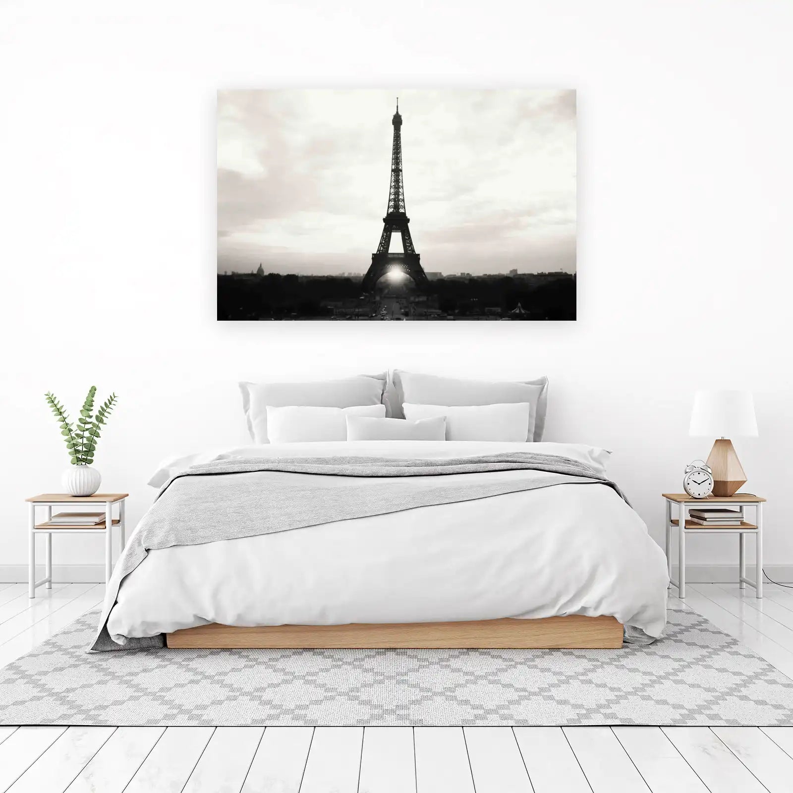 Paris Eiffel Tower Silhouette Wall Art