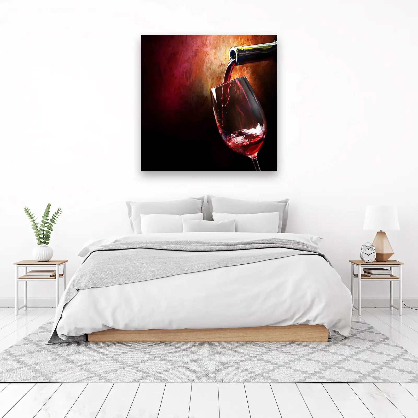 Elegant Red Wine Pour Wall Art