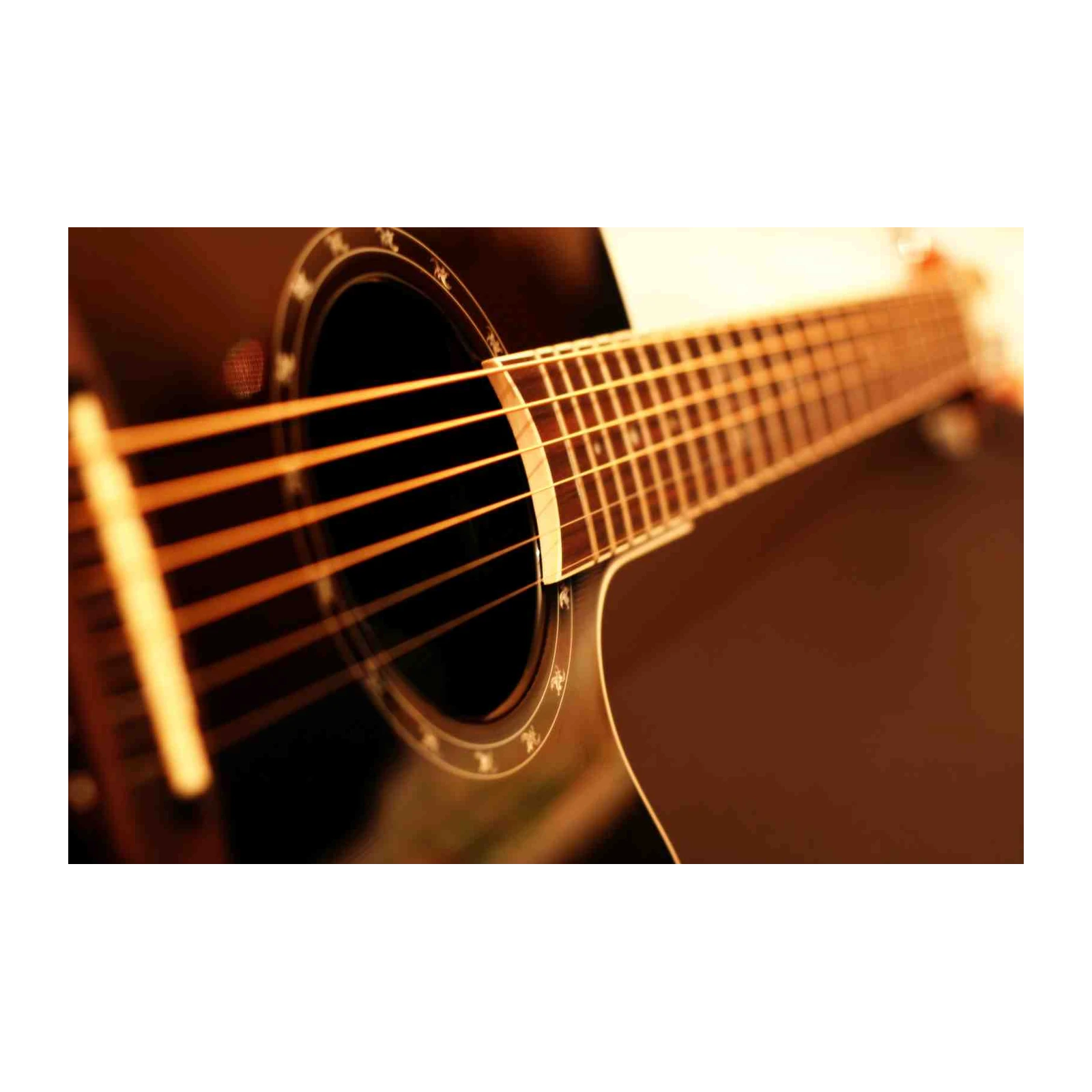 Acoustic Guitar Close-Up Wall Art - Music Art