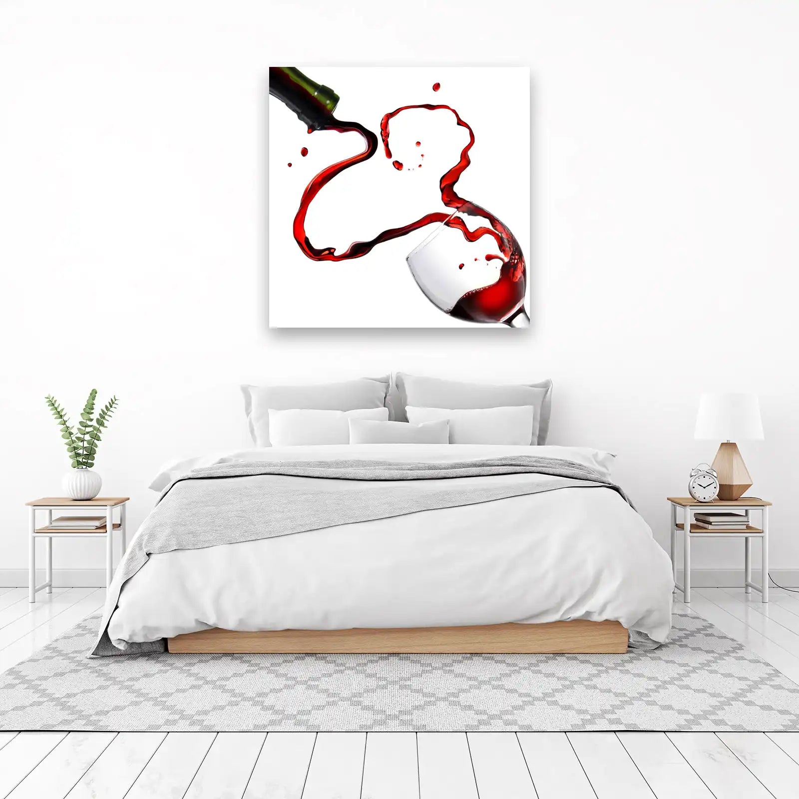 Dynamic Red Wine Splash Wall Art