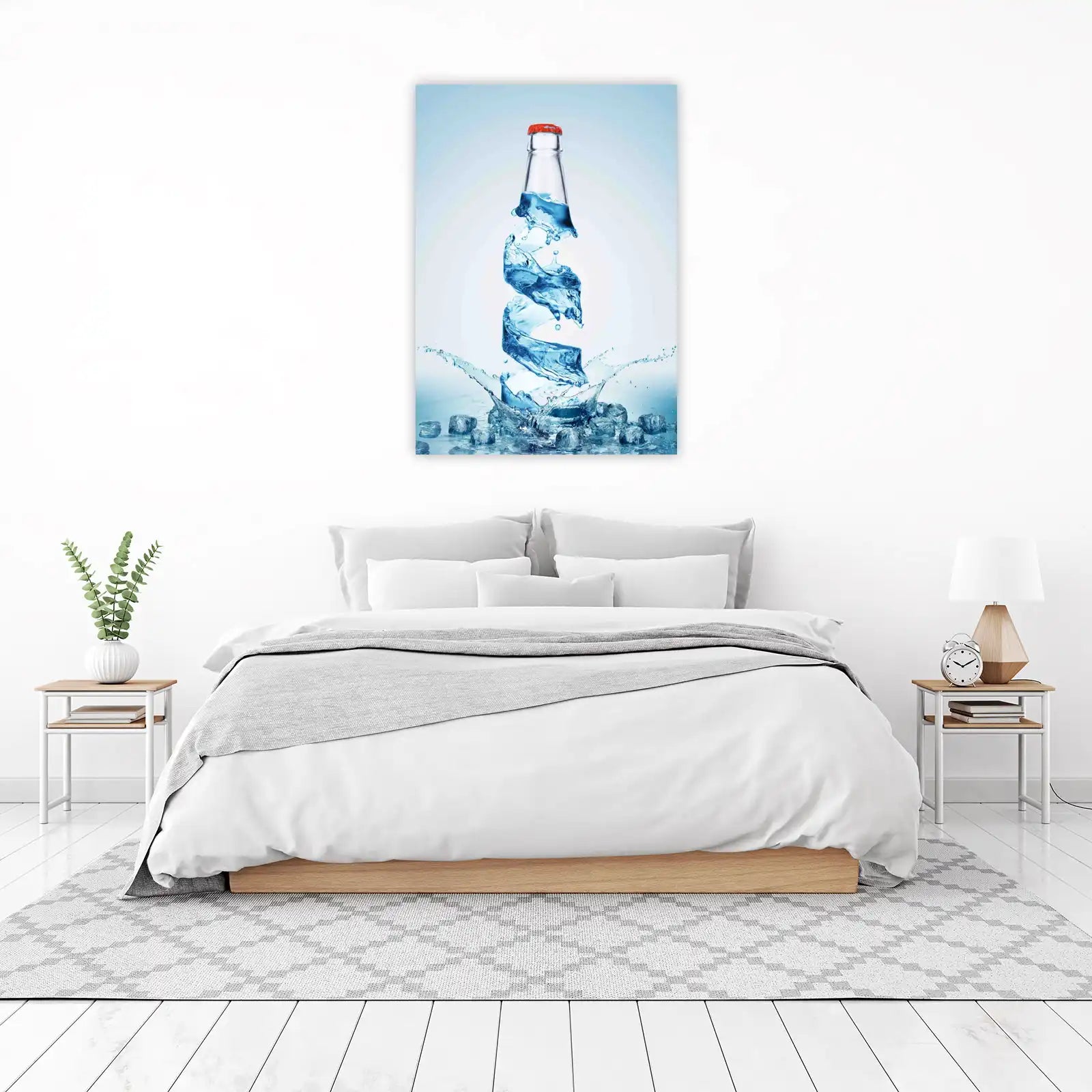 Refreshing Splash Water Bottle Wall Art