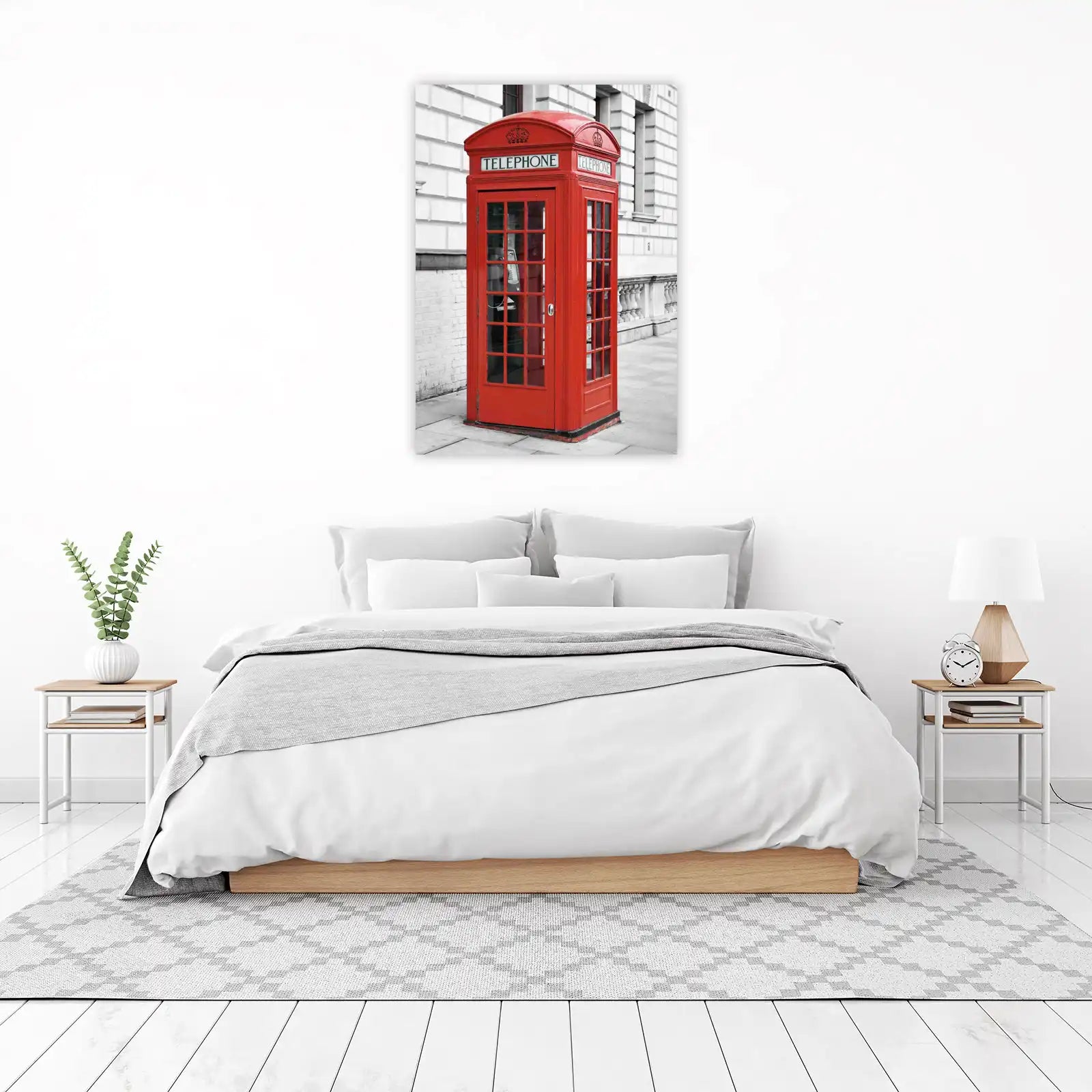 Iconic Red London Telephone Booth Wall Art