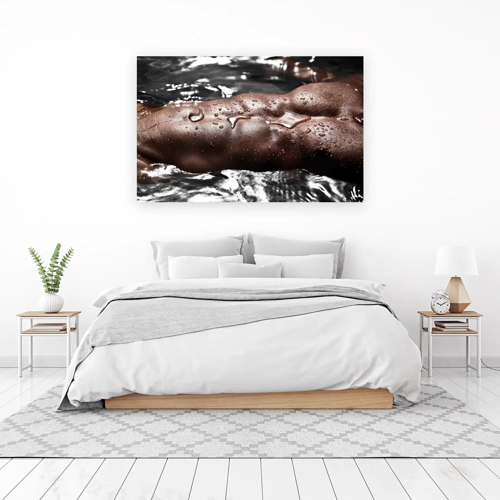 Sensual Wet Skin Abstract Art Wall Art