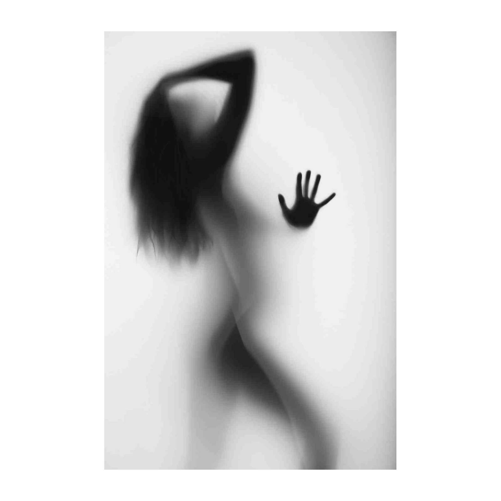 Mysterious Silhouette Woman & Hand Wall Art