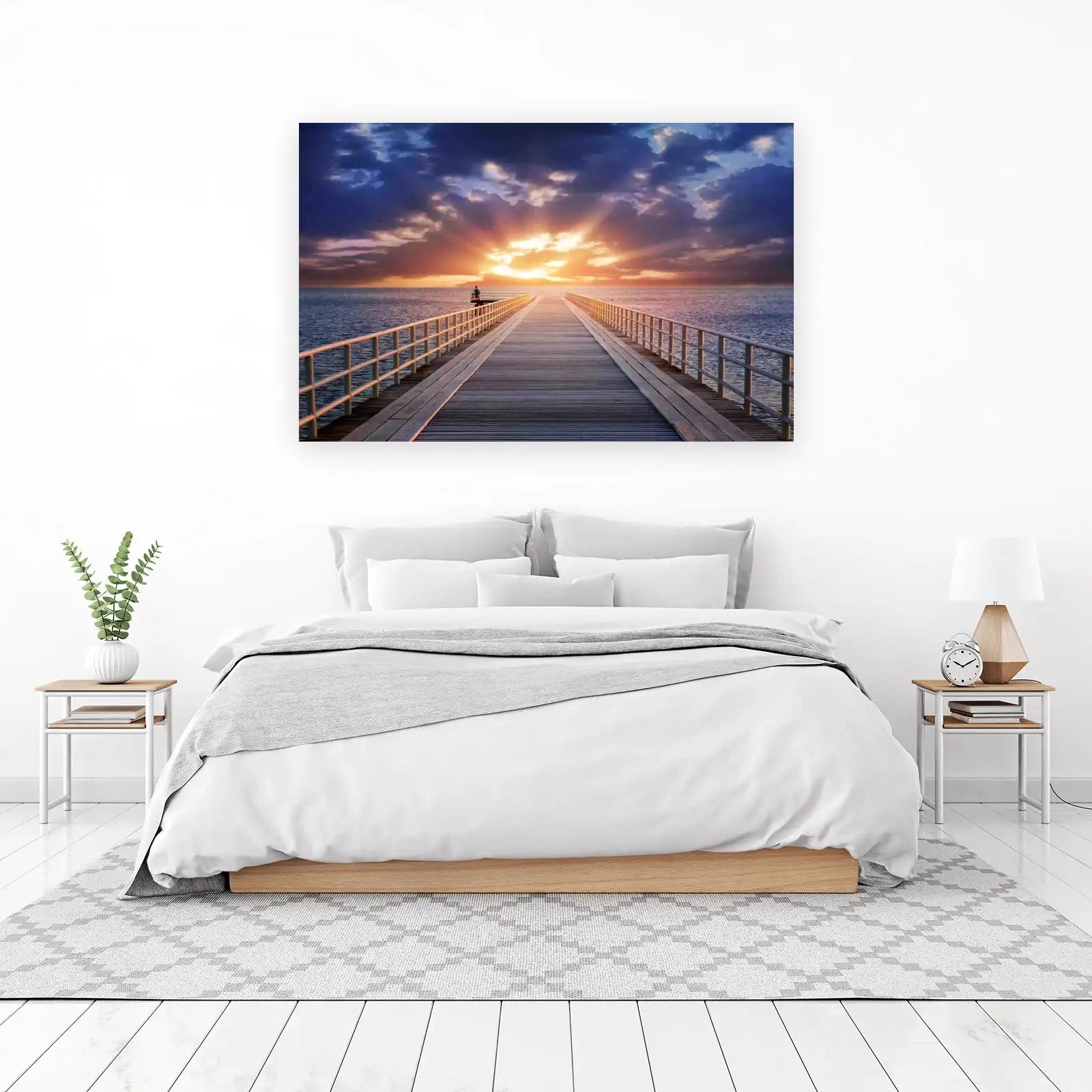 Sunset Pier Serenity Wall Art