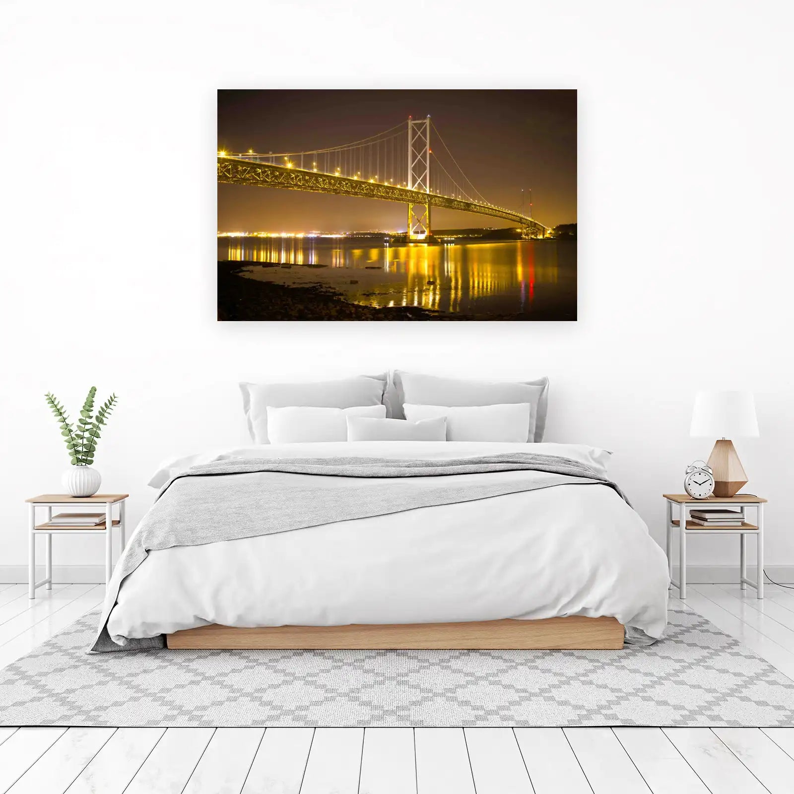 Iconic Bridge Night View Wall Art