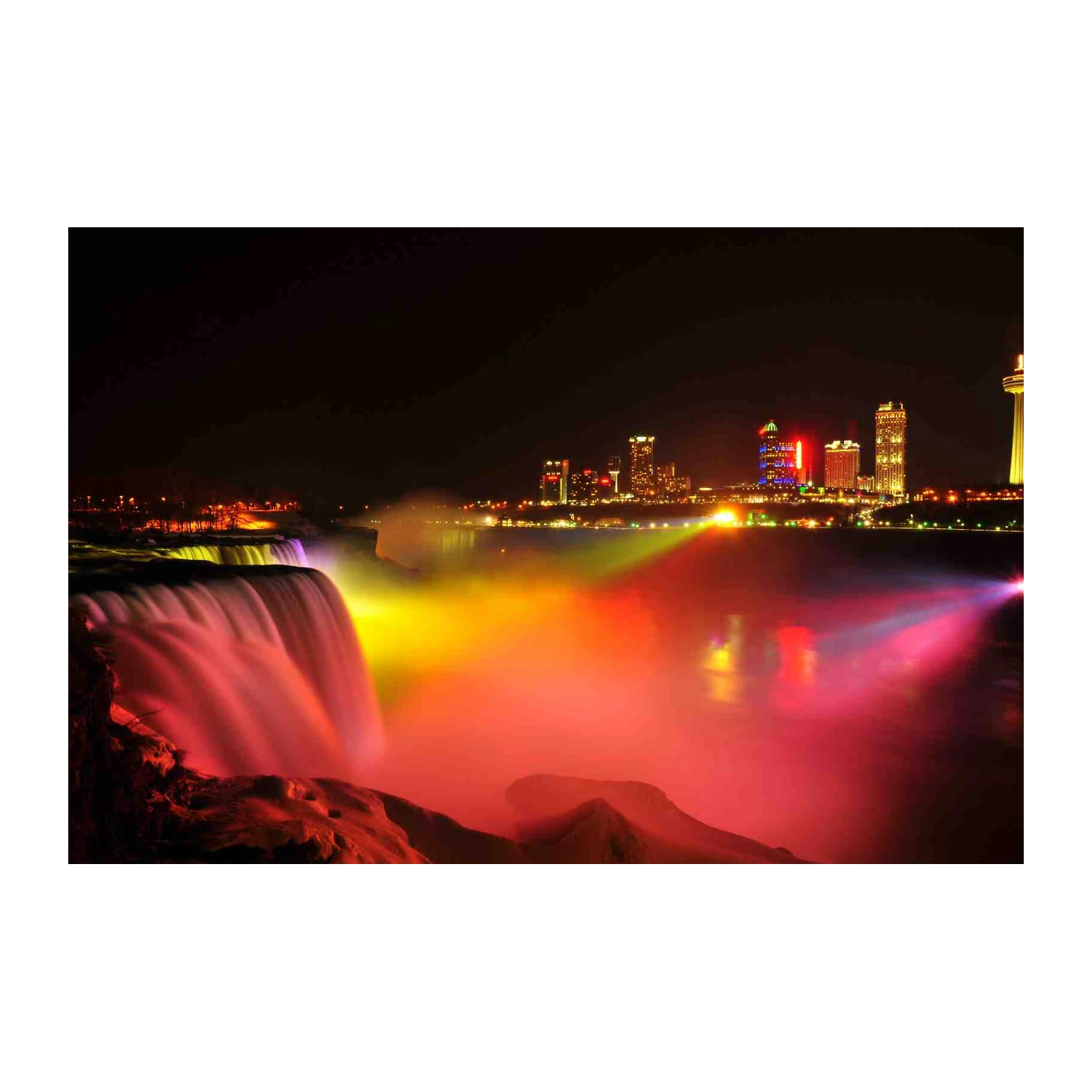 Niagara Falls Illuminated Night Wall Art