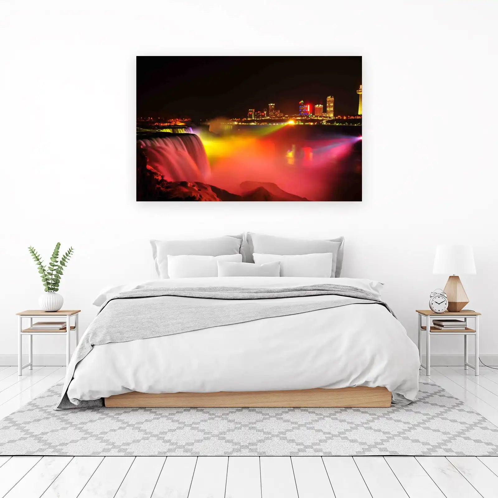 Niagara Falls Illuminated Night Wall Art