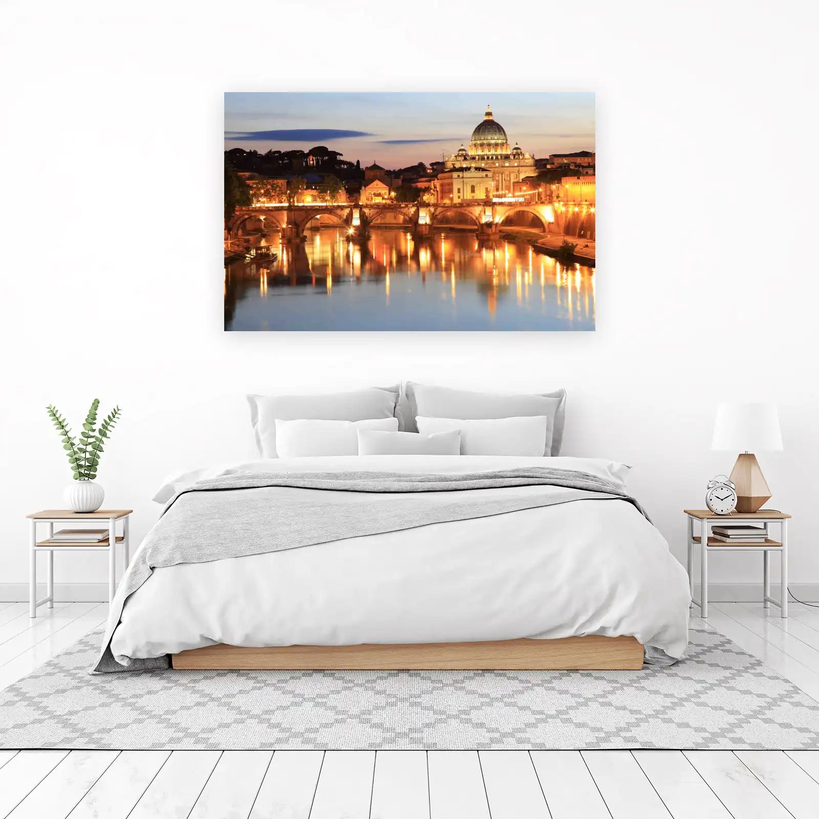 Rome Ponte Sant'Angelo Sunset Wall Art