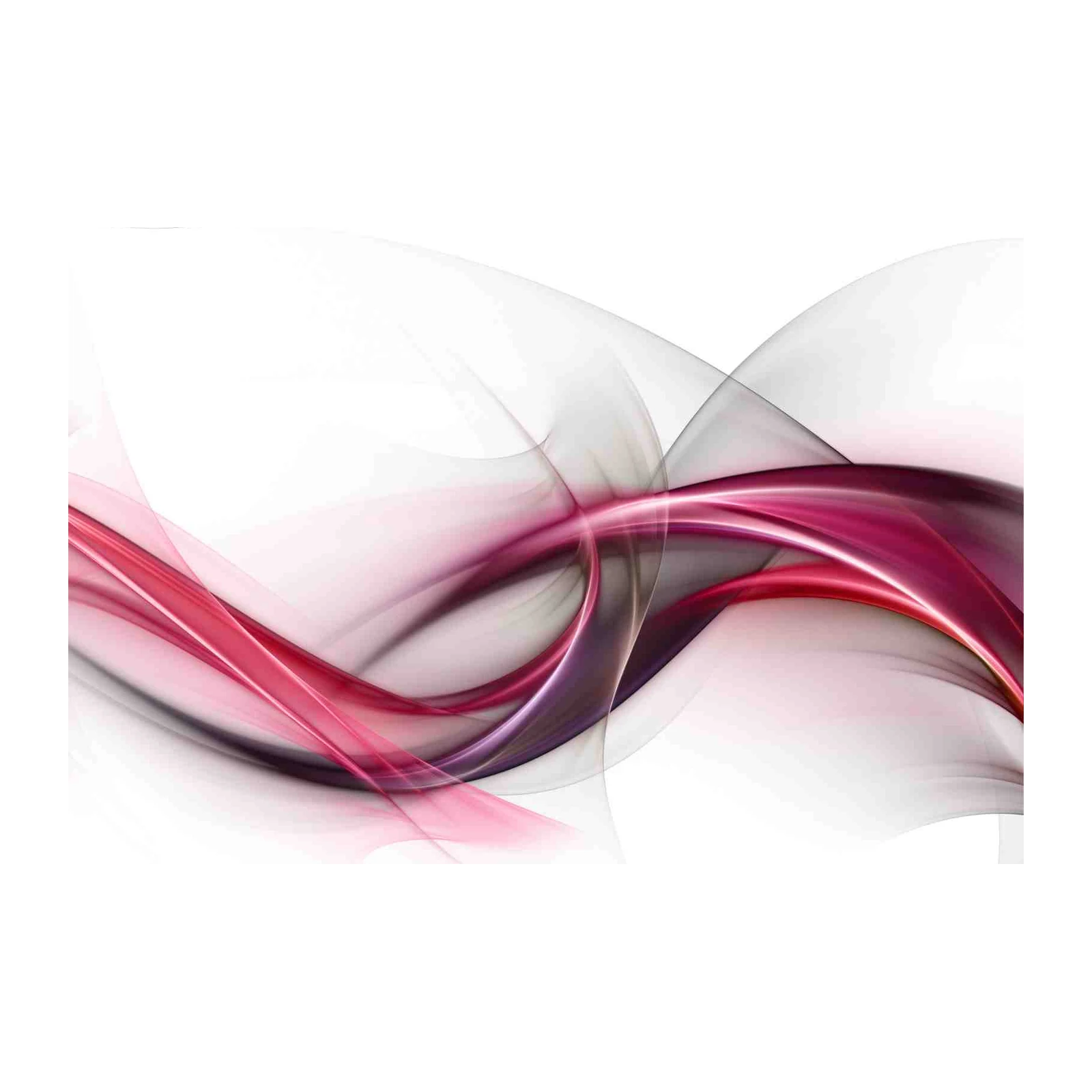 Abstract Pink & Grey Waves Wall Art