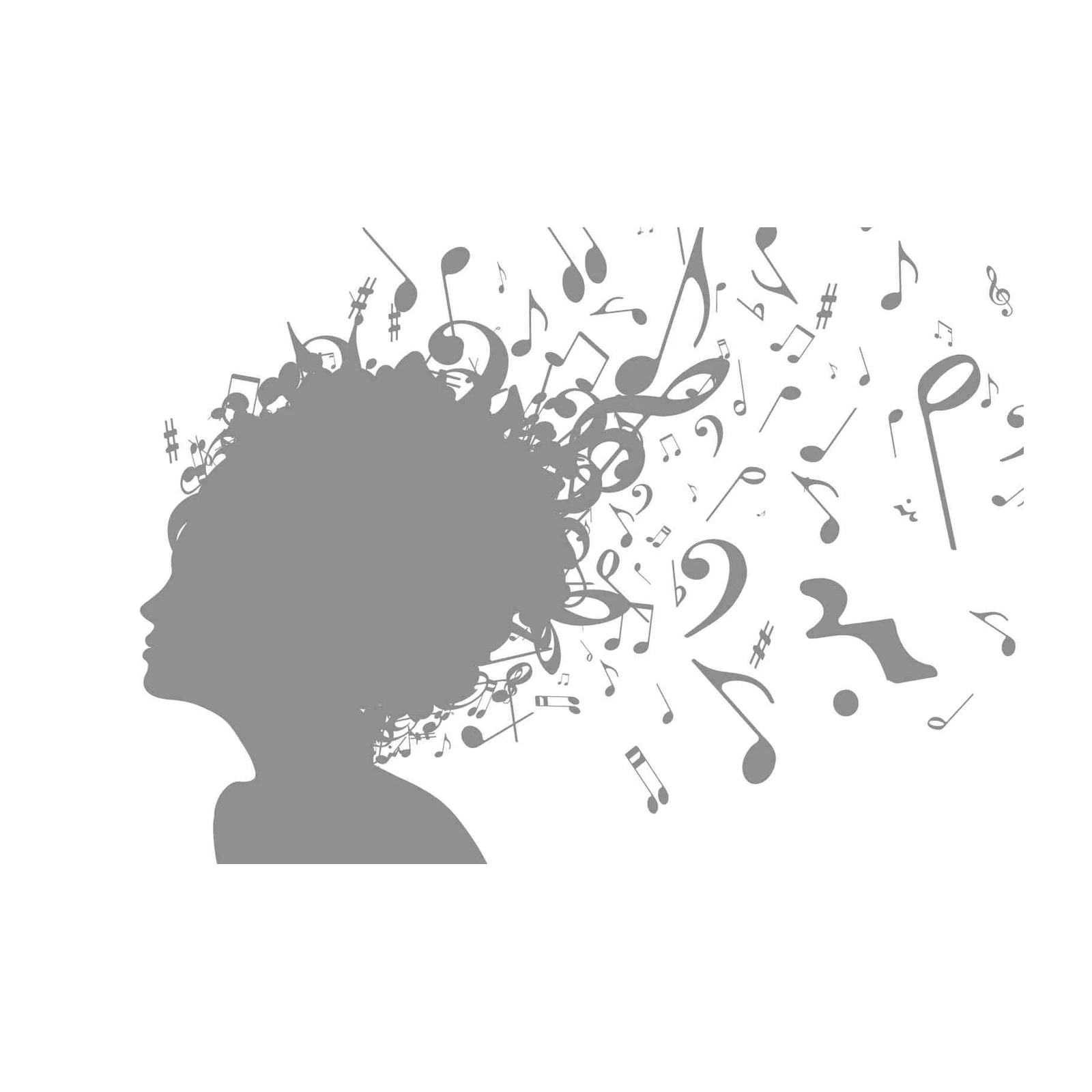 Melody of Thoughts Abstract Head Wall Art