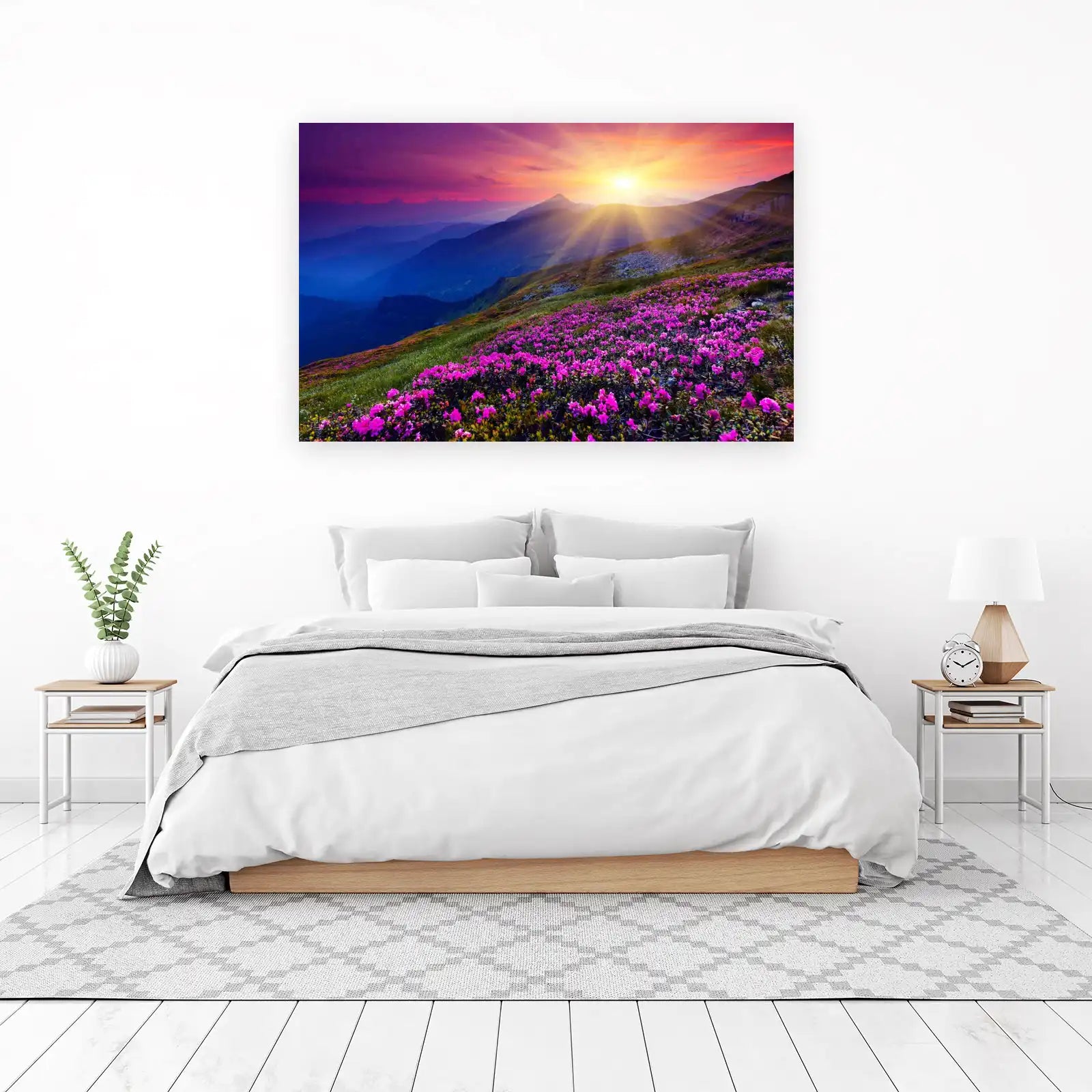 Mountain Sunrise Rhododendron Meadow Wall Art