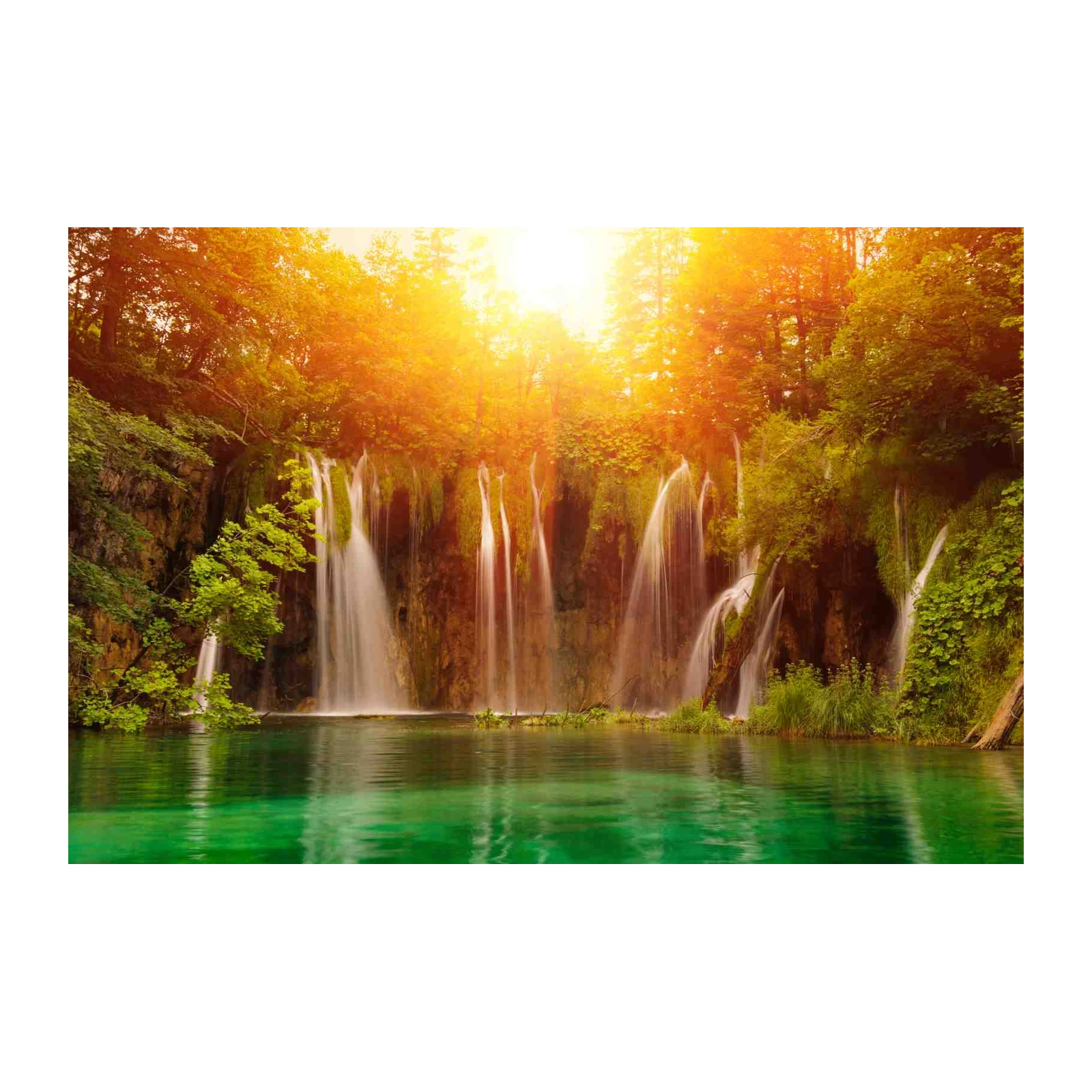 Serene Waterfall Nature Landscape Wall Art