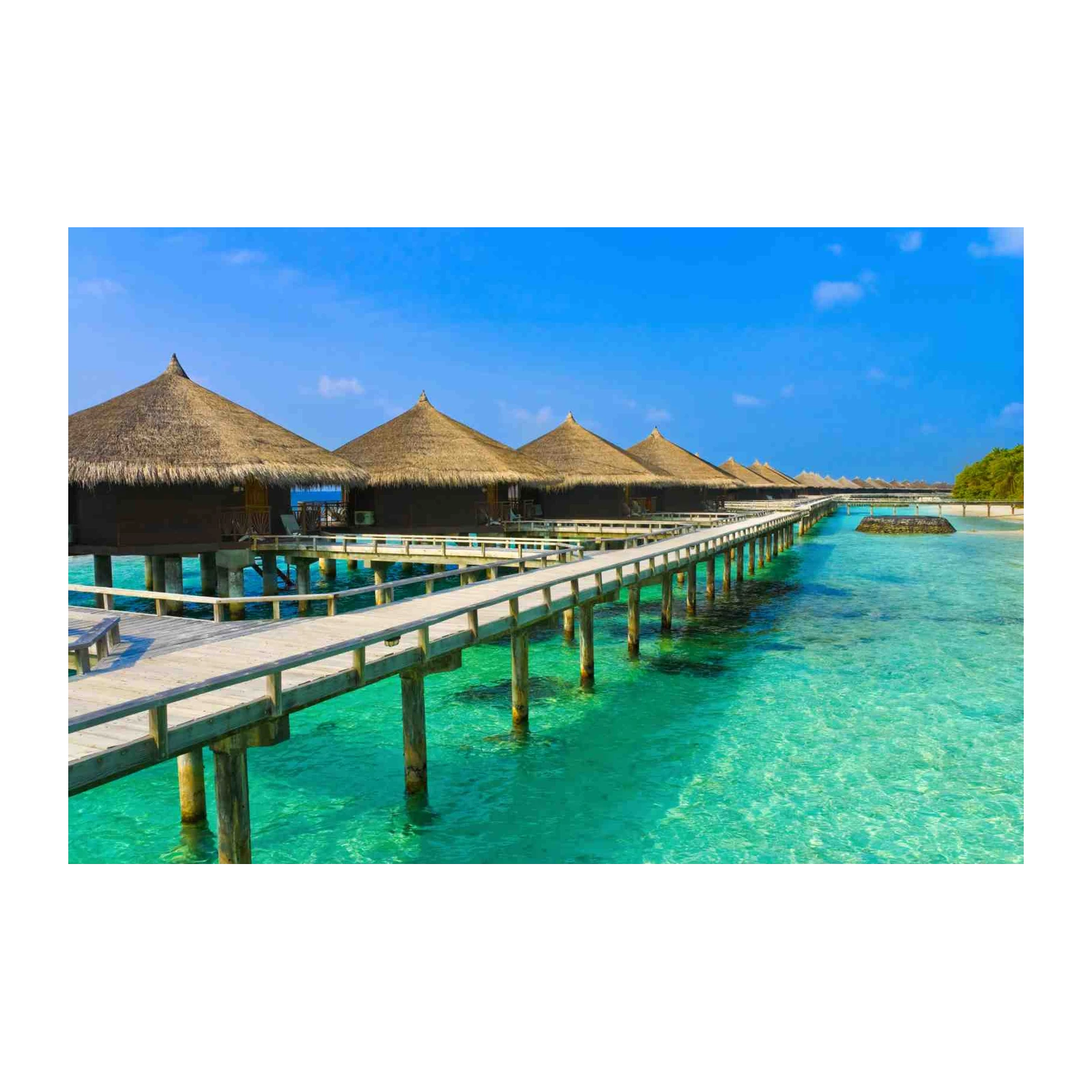 Maldives Overwater Bungalows Wall Art