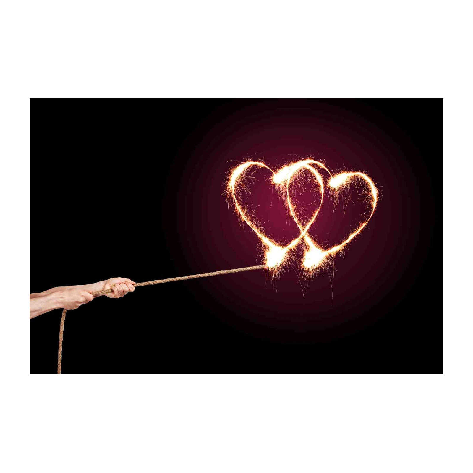 Intertwined Hearts Sparkler Art Wall Art
