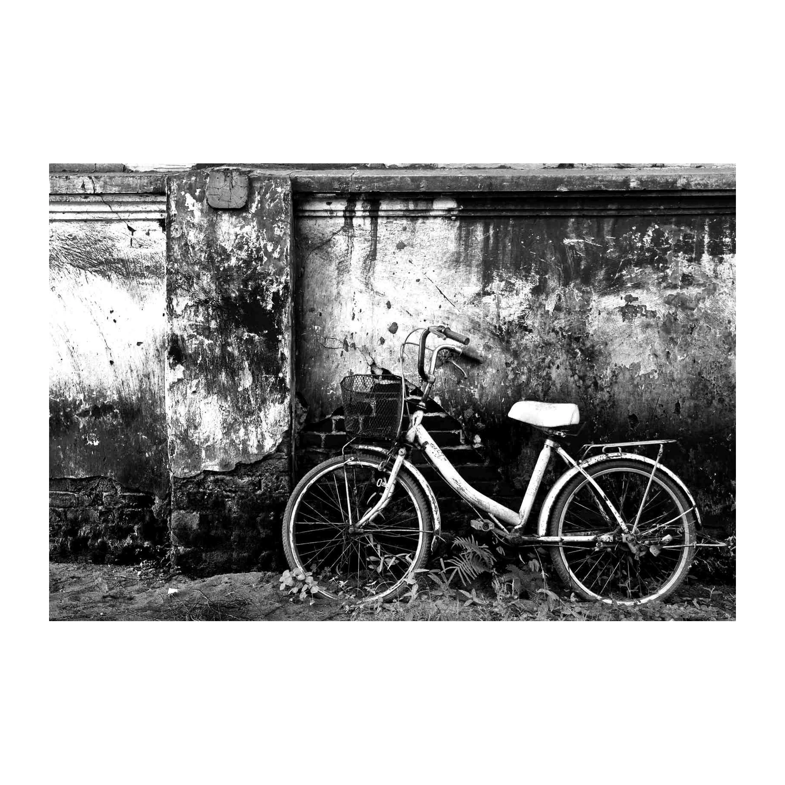 Vintage Bicycle Grungy Wall Wall Art