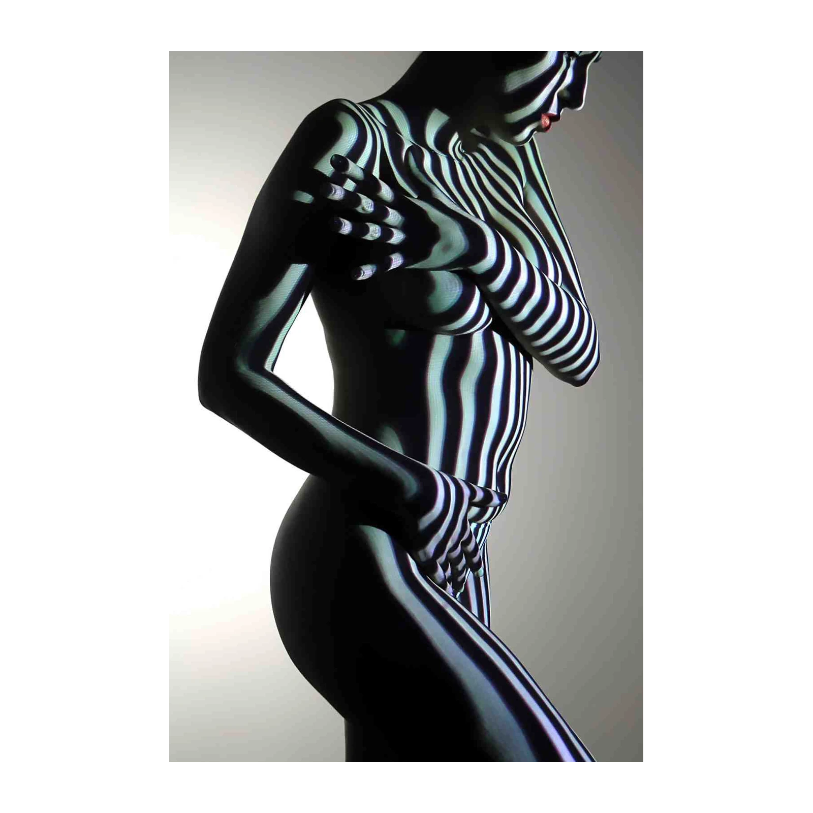 Abstract Zebra Body Art Wall Art