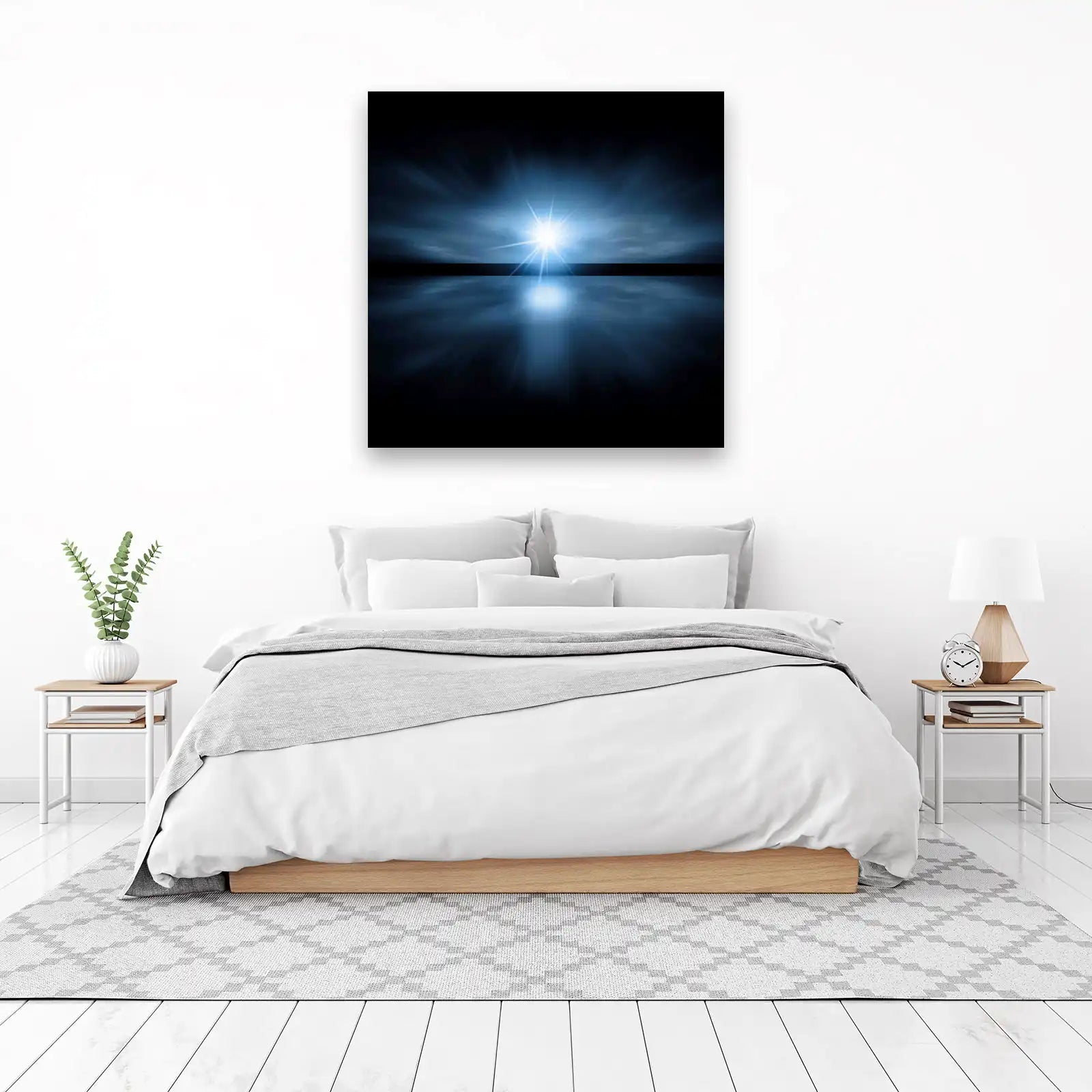 Radiant Horizon Blue Abstract Wall Art