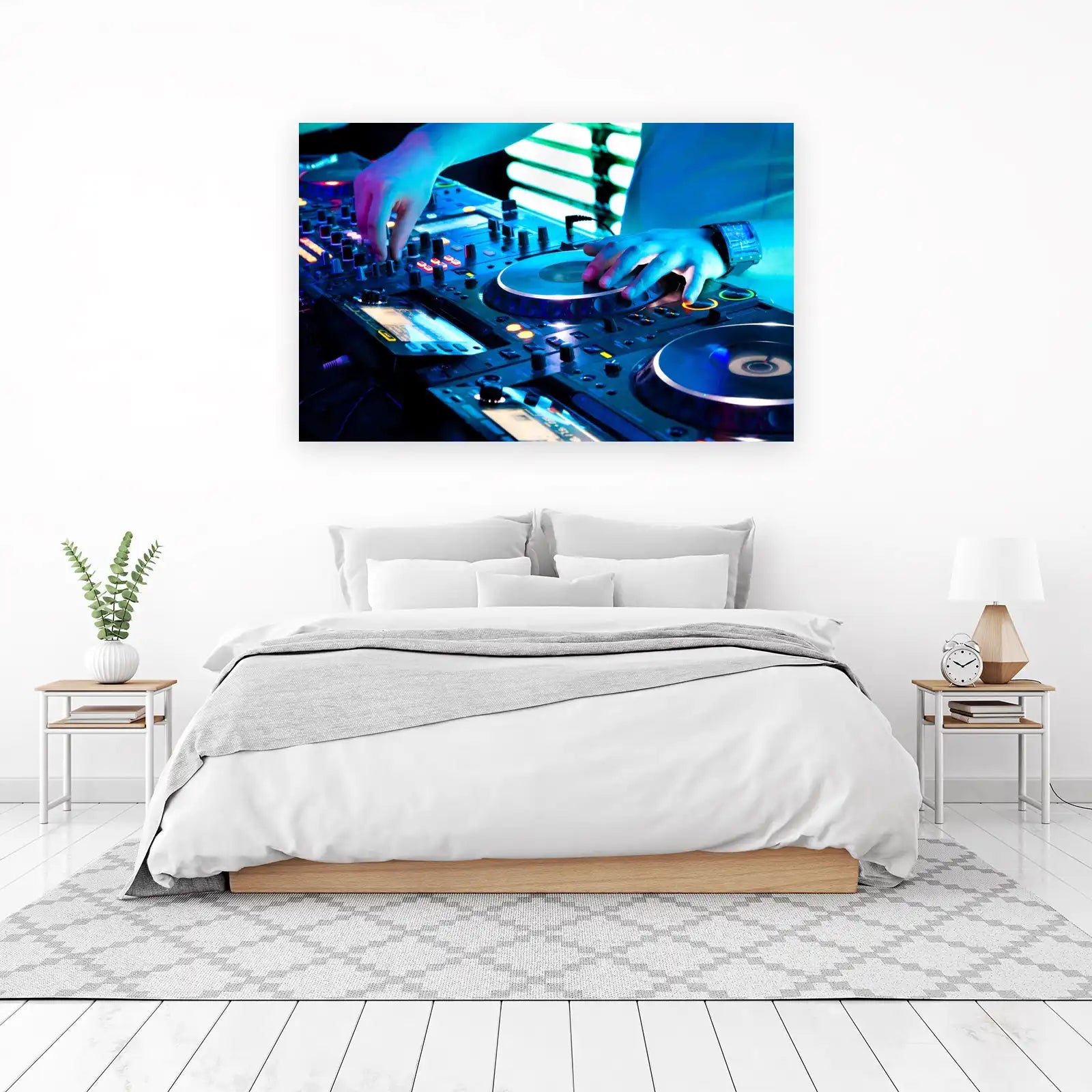 DJ Hands Beat Mixing Wall Art