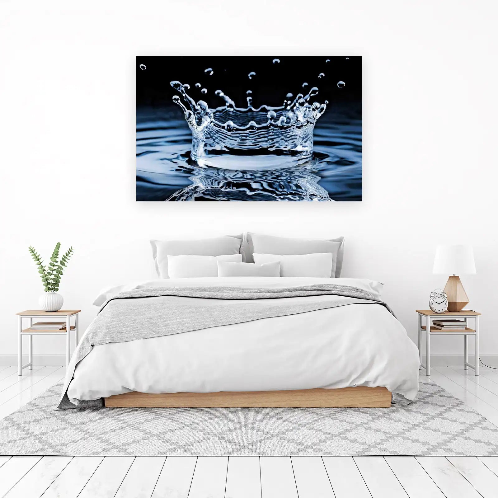 Abstract Water Splash Crown Wall Art