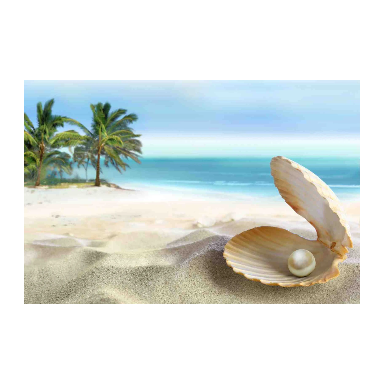 Tropical Pearl Paradise Beach Wall Art