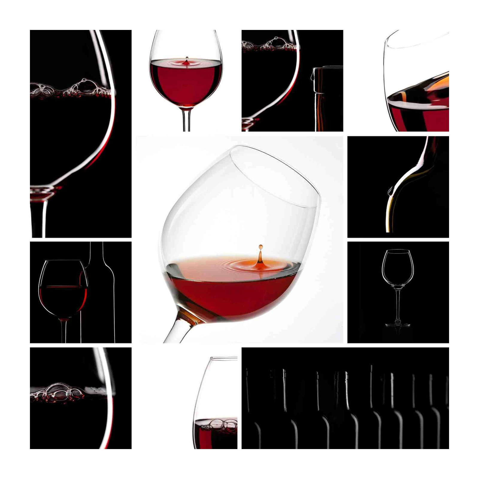 Elegant Red Wine Moments Wall Art