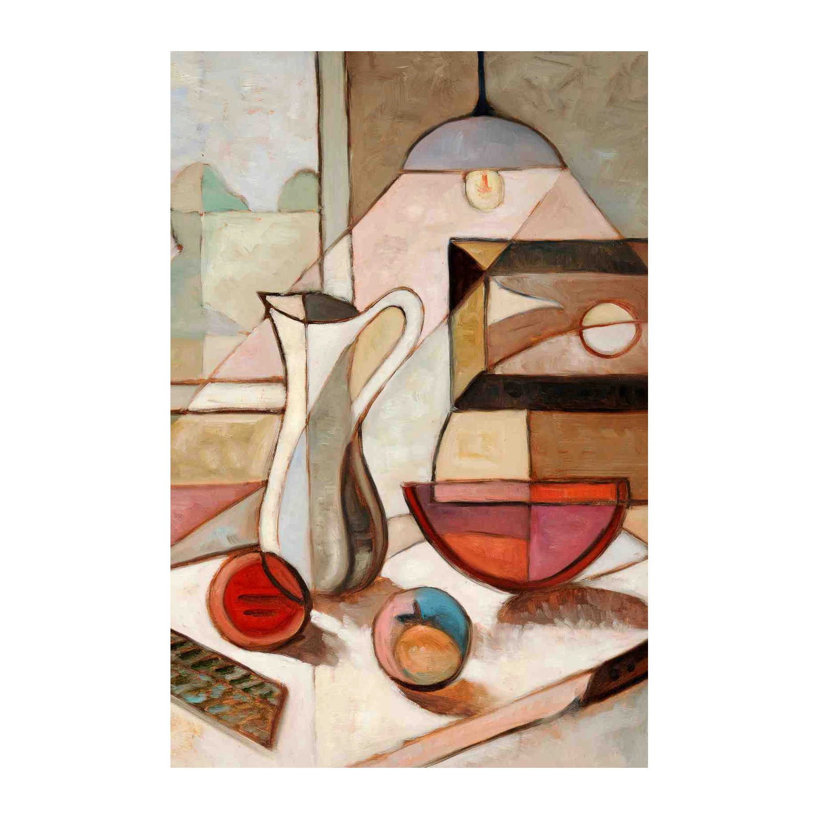 Abstract Still Life Jug & Fruit Wall Art
