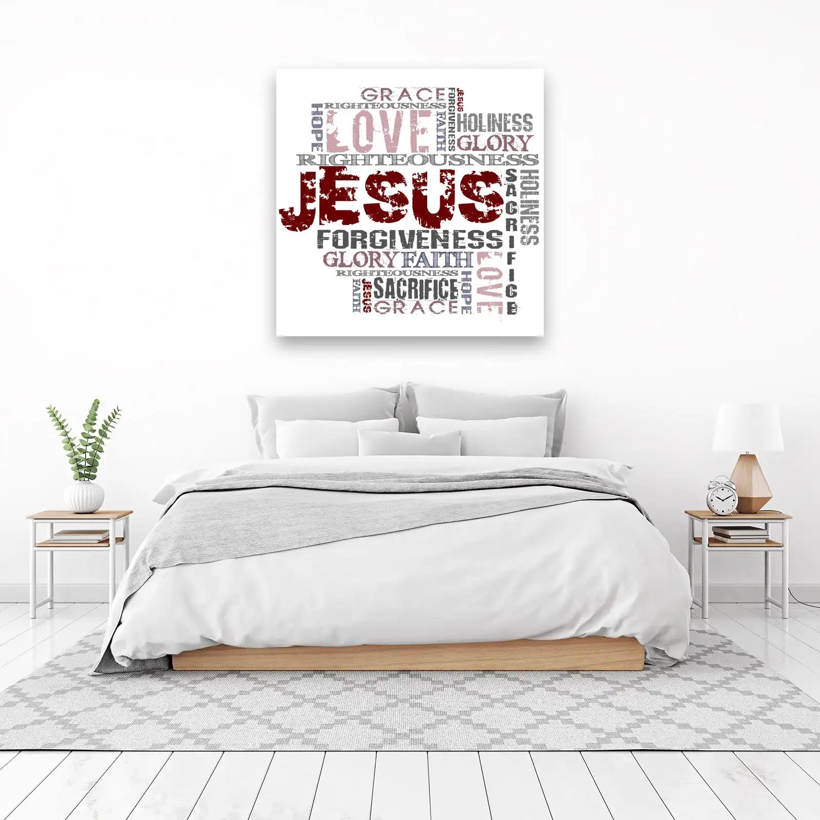 Jesus Word Cloud Christian Wall Art