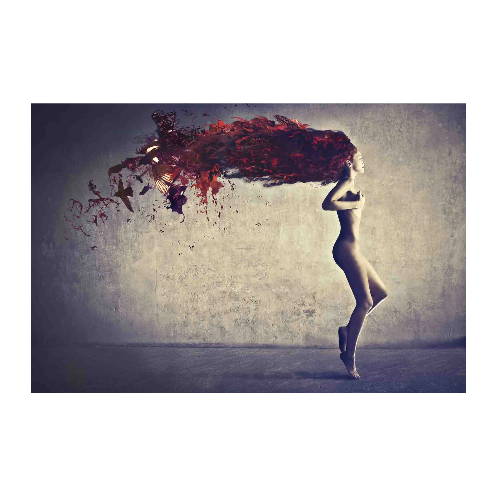 Ethereal Woman Abstract Hair Wall Art