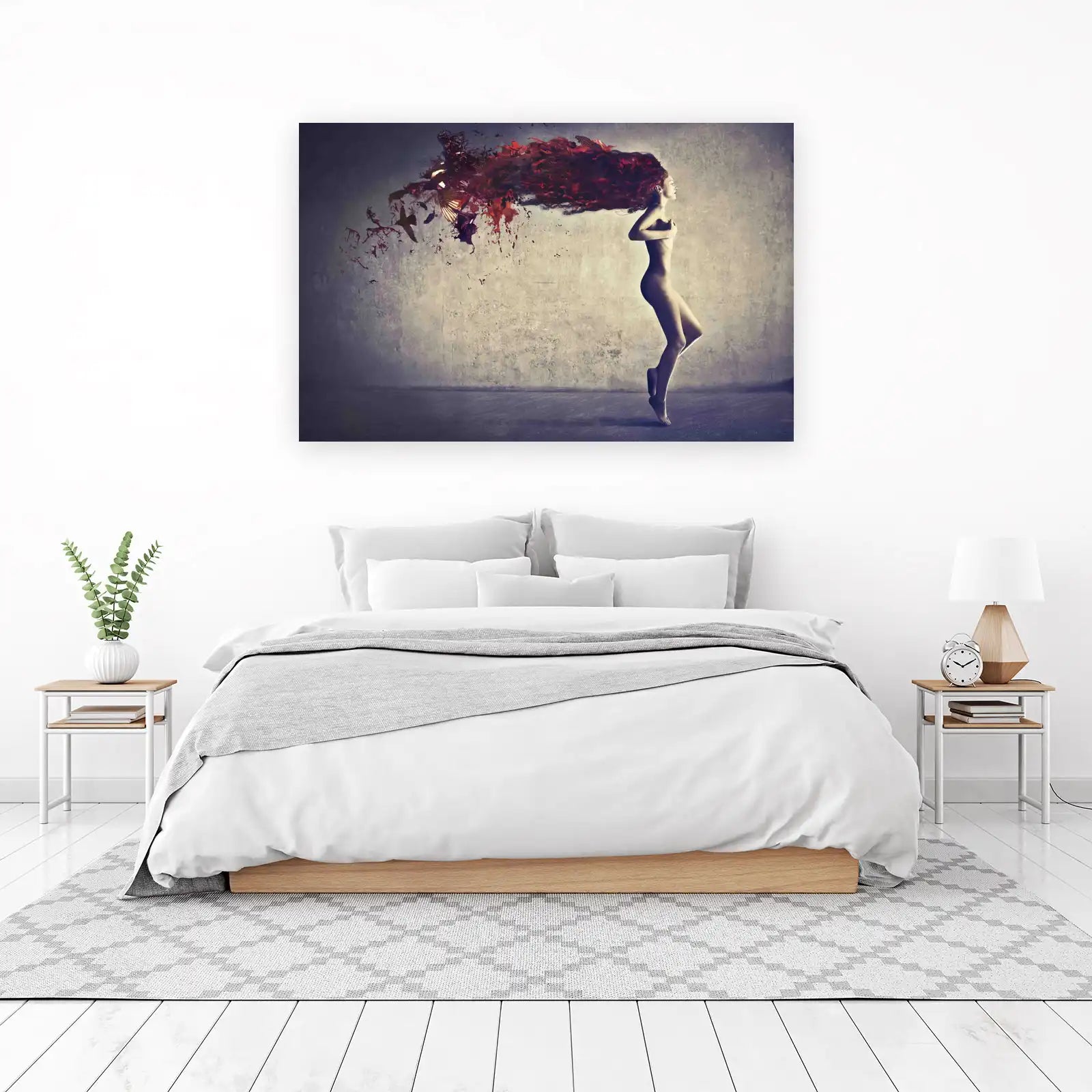 Ethereal Woman Abstract Hair Wall Art