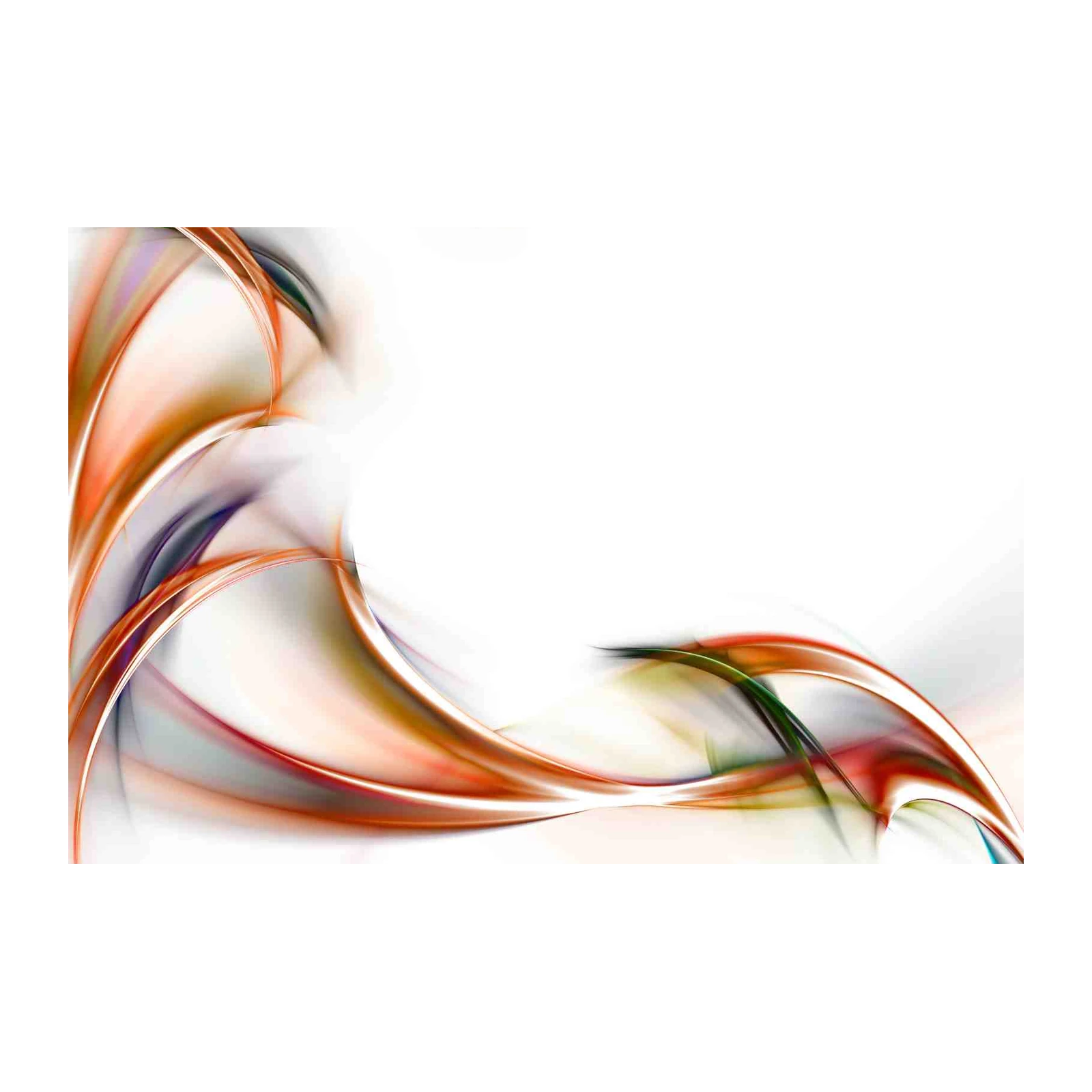 Abstract Swirls Modern Orange & Purple Wall Art