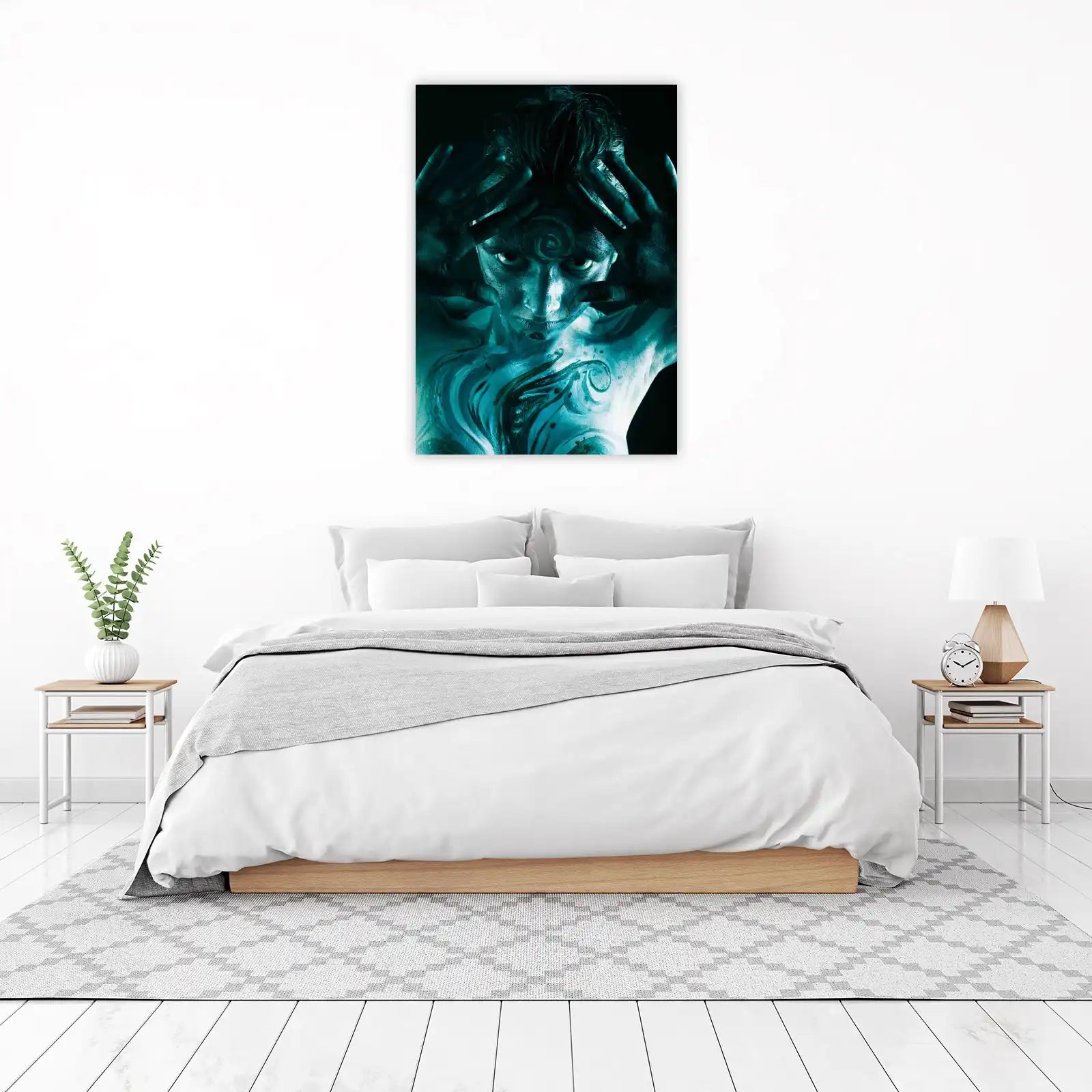 Mystic Teal Body Paint Wall Art