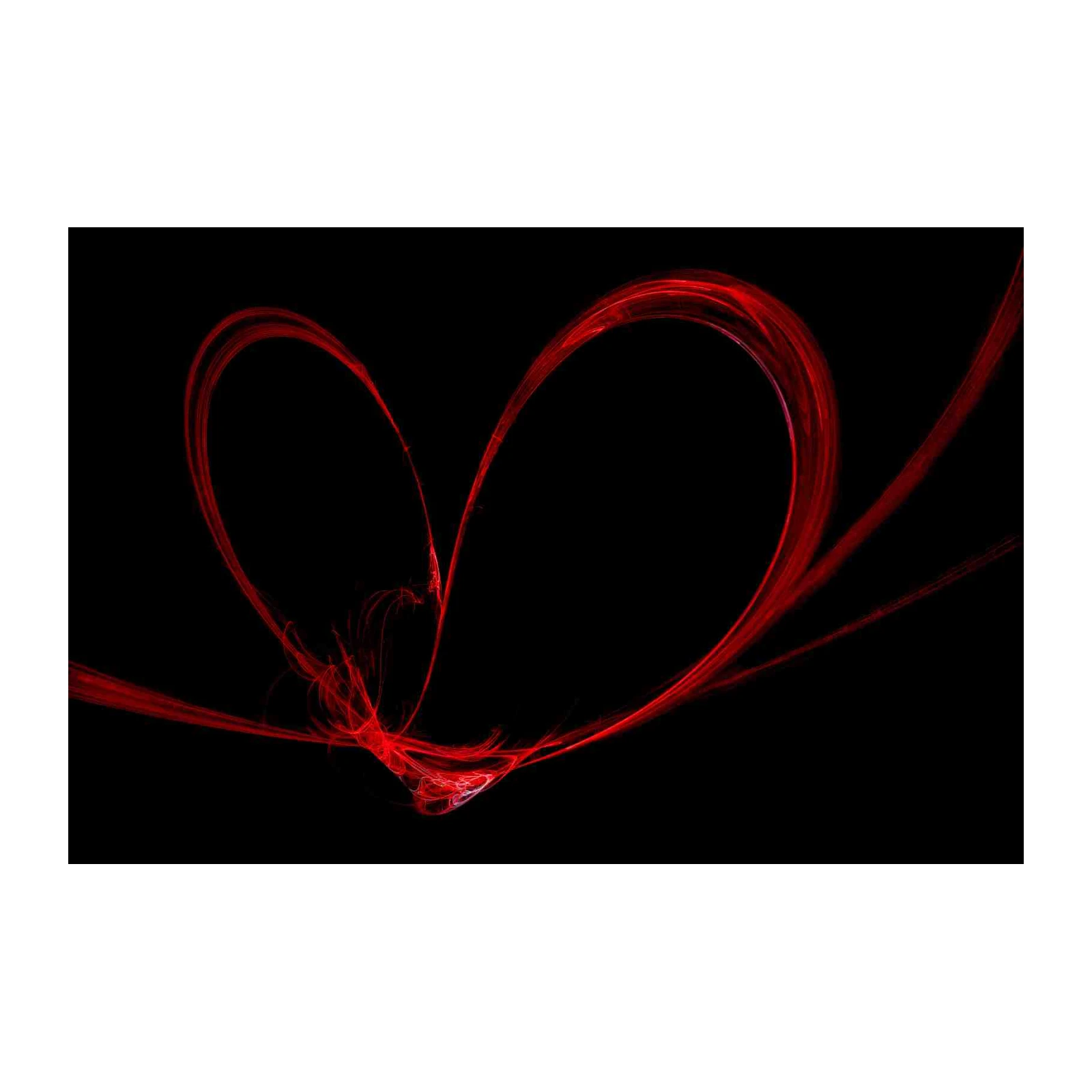 Abstract Red Heart Swirl Wall Art
