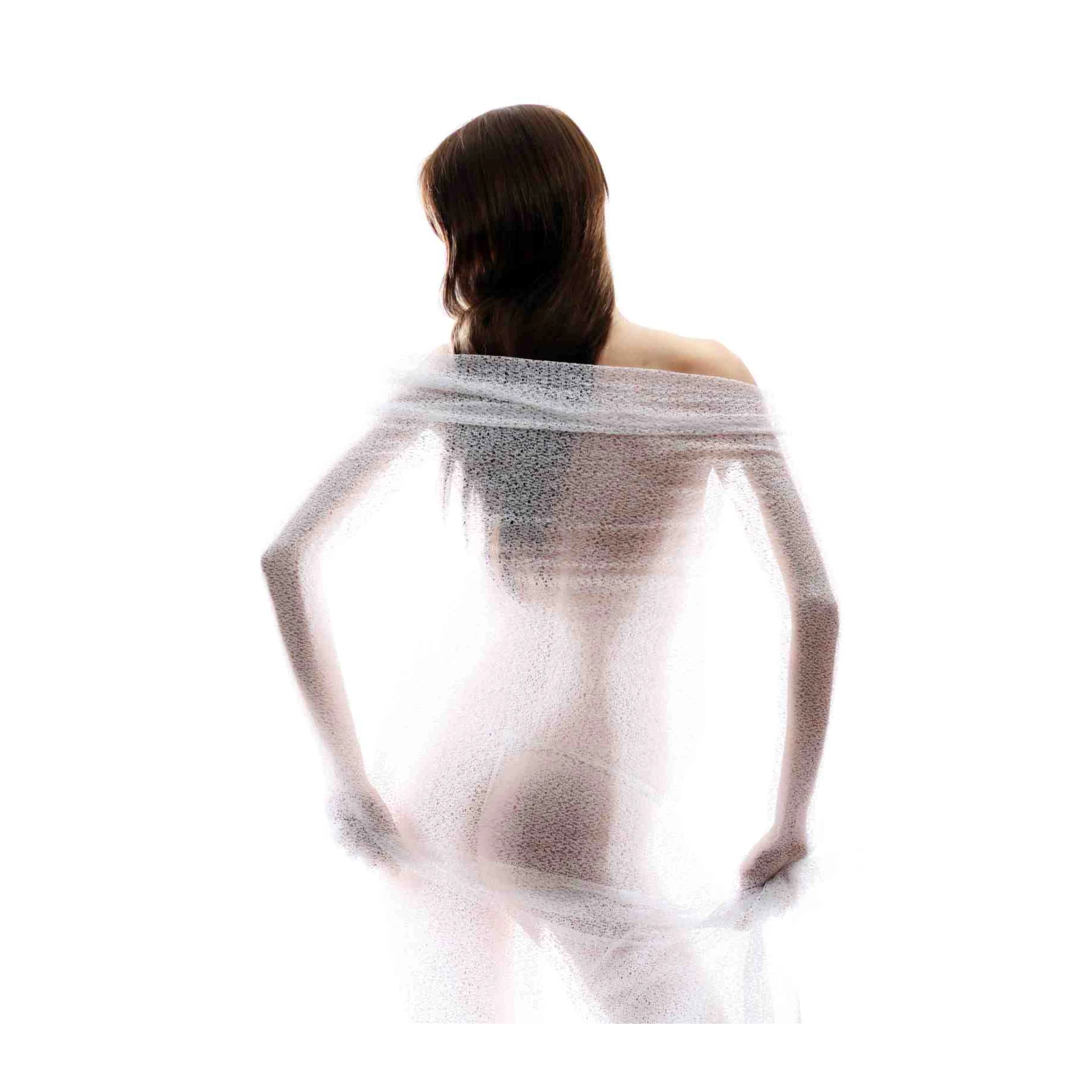 Ethereal Grace Woman Wrapped in Gauze Wall Art