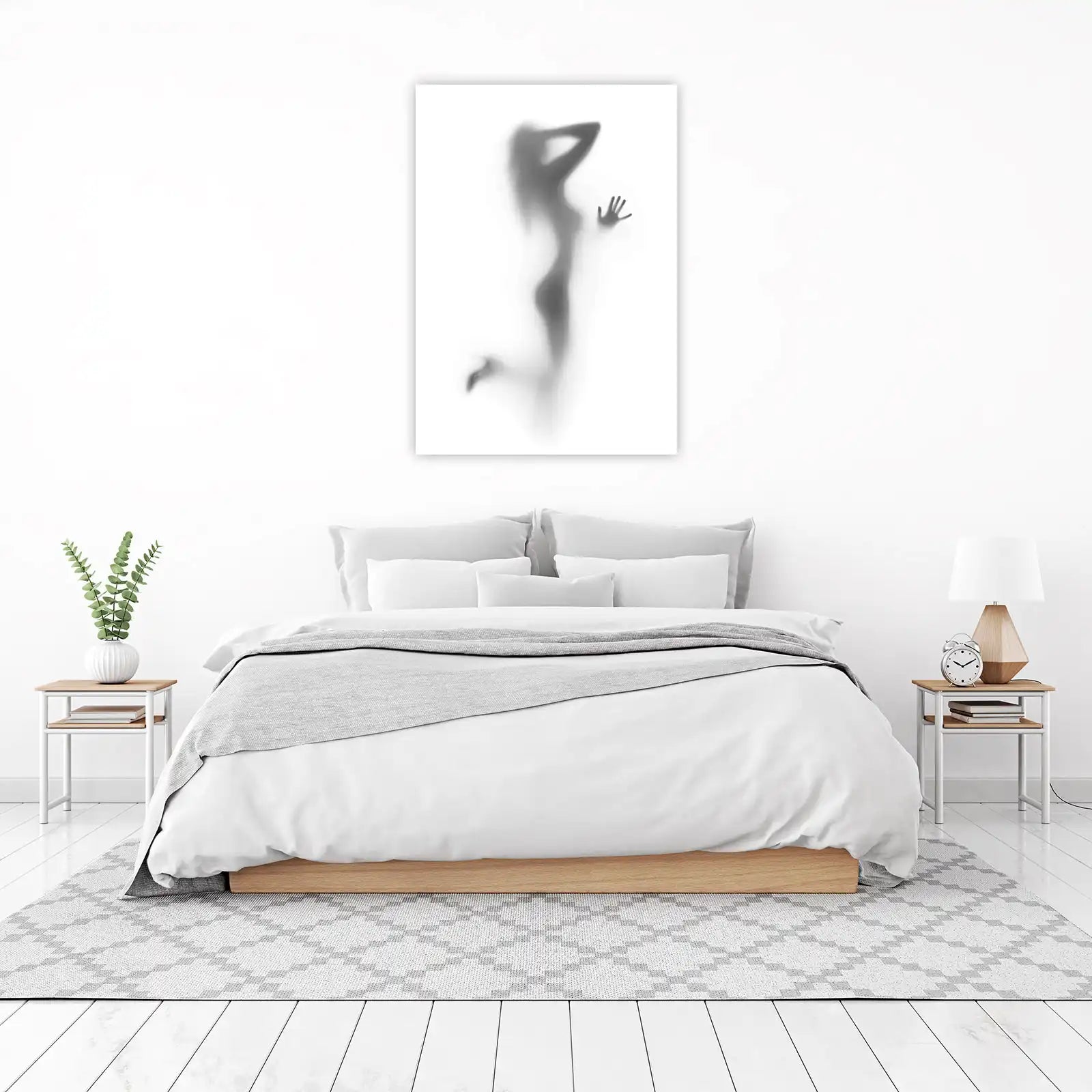 Elegant Silhouette Woman Art Wall Art