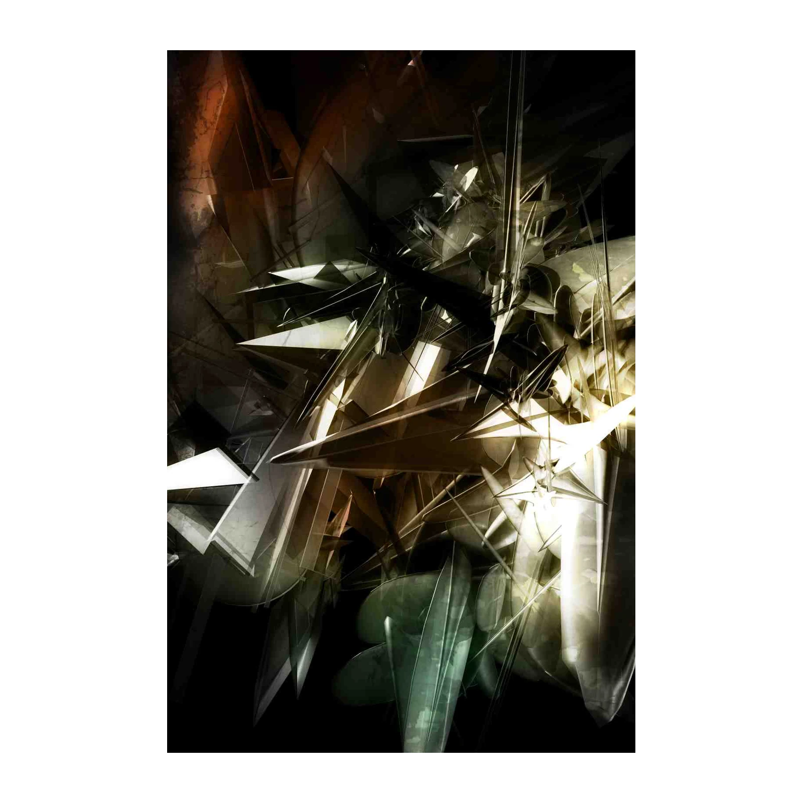 Abstract Geometric Sculpture Wall Art