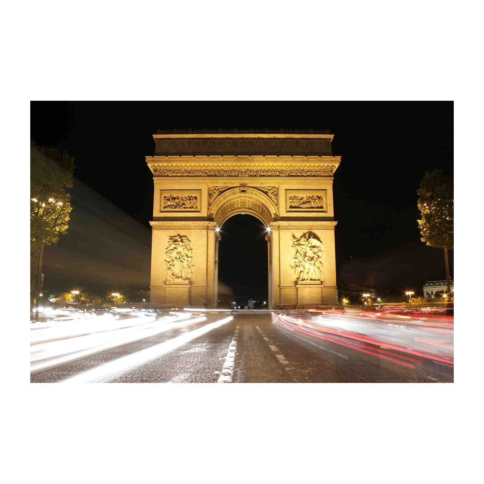 Paris Arc de Triomphe Night Cityscape Wall Art