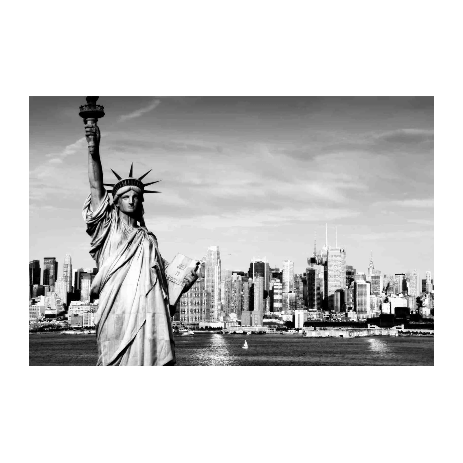 Iconic Statue of Liberty NYC Skyline Wall Art