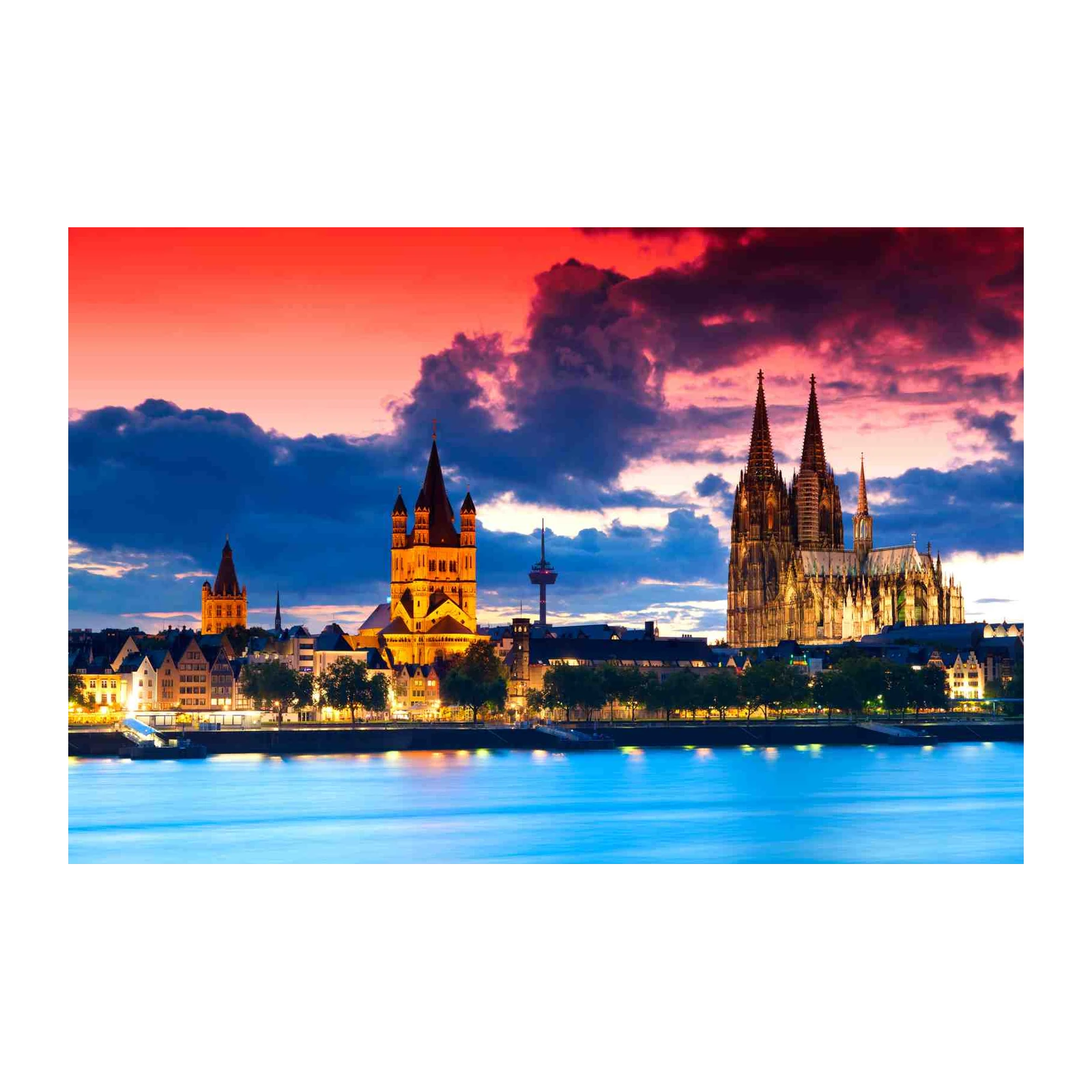 Majestic Cologne Cathedral Dusk Wall Art