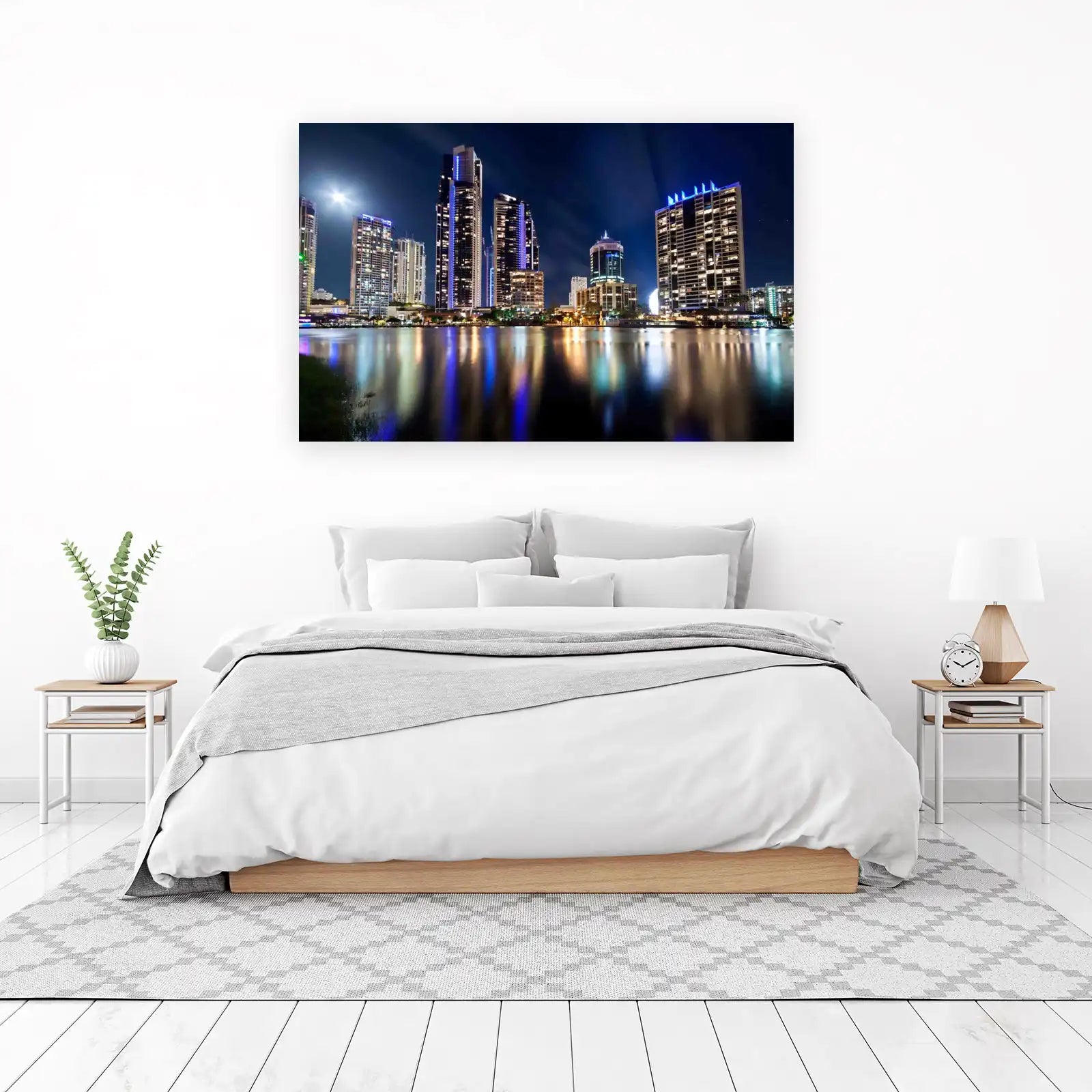 Cityscape Night View Wall Art