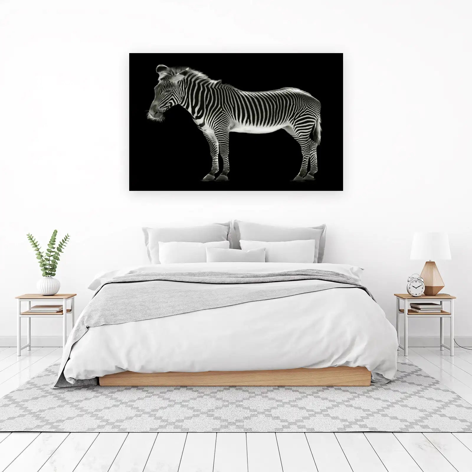 Striking Zebra Portrait Wall Art