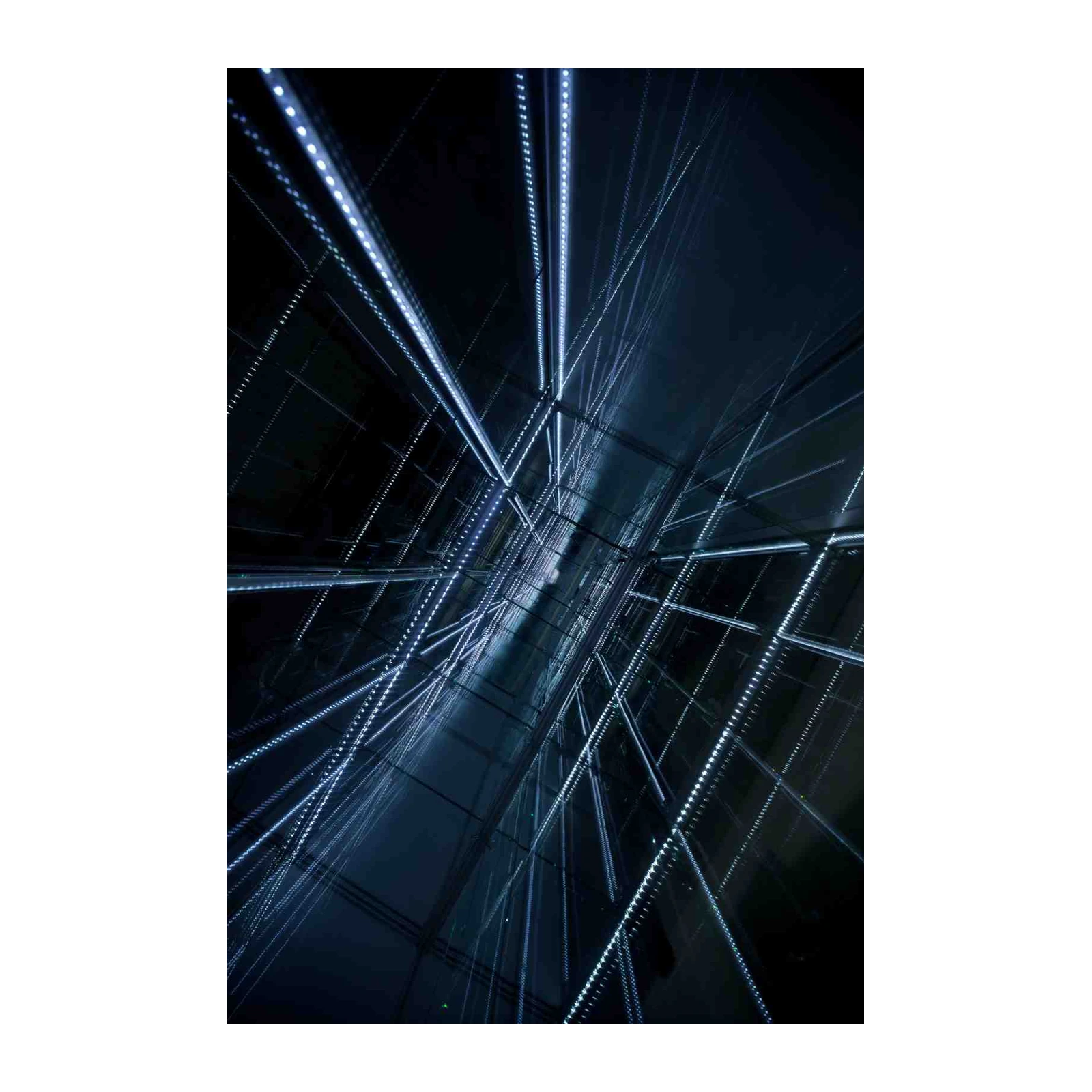 Geometric Light Grid Modern Abstract Wall Art