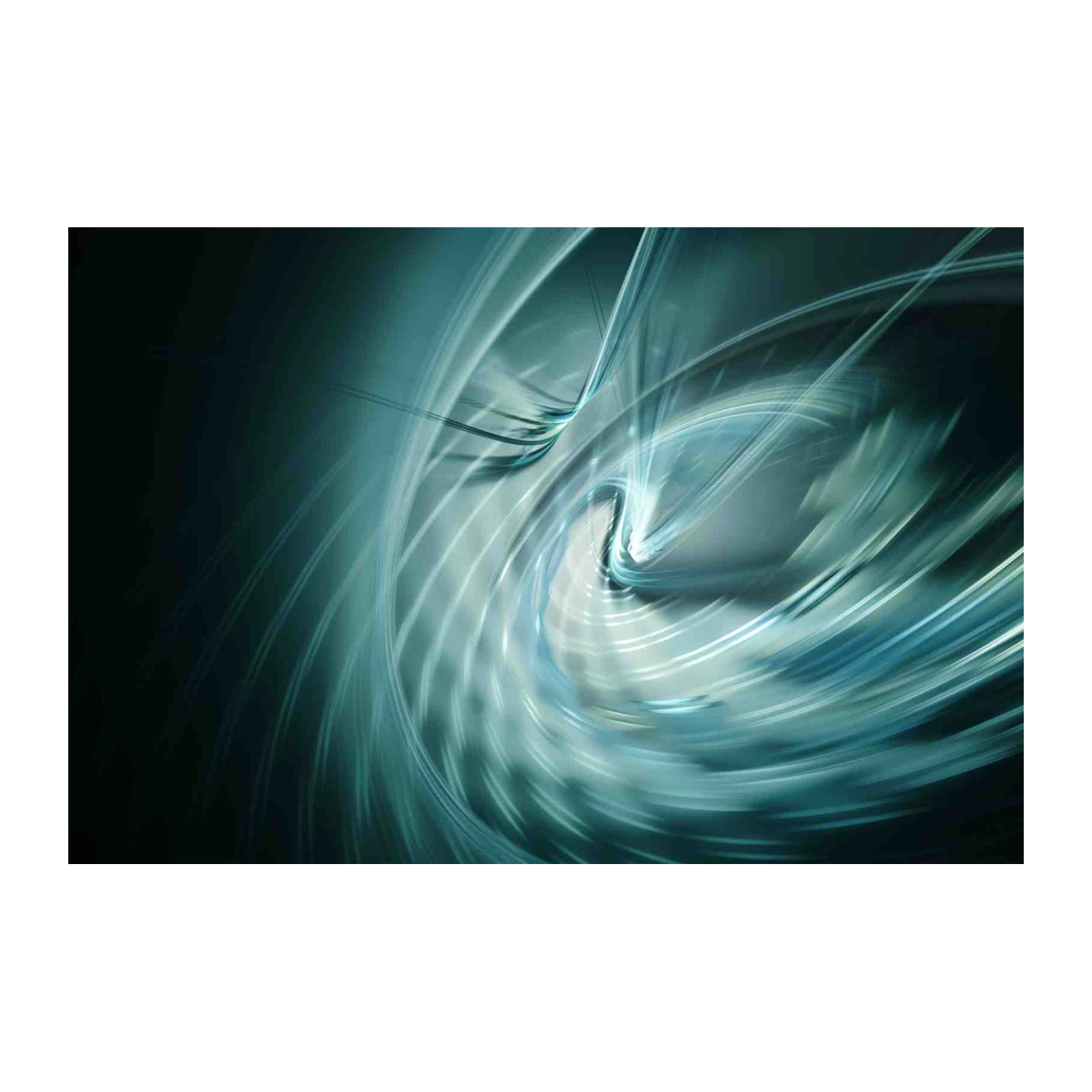 Abstract Teal Swirls Modern Art Wall Art