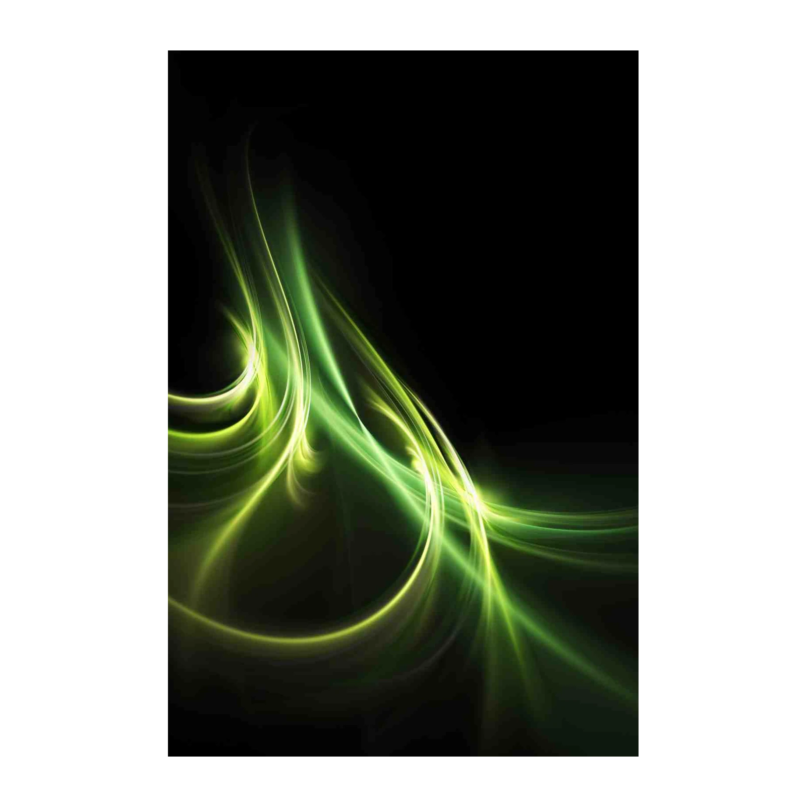 Abstract Green Swirls Wall Art