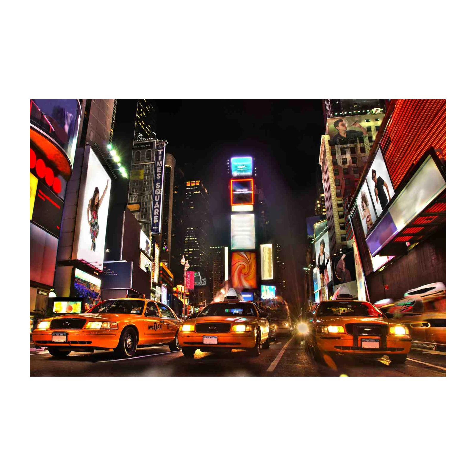 Times Square NYC Yellow Cab Wall Art