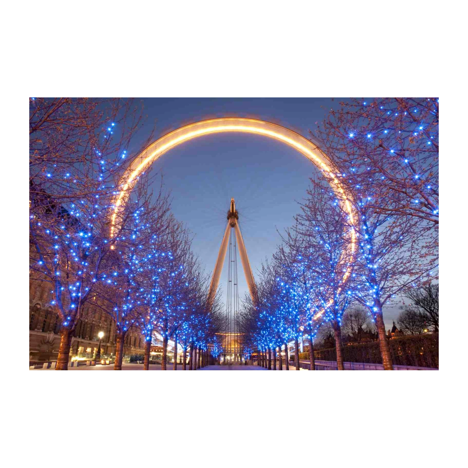 London Winter Lights Ferris Wheel Wall Art