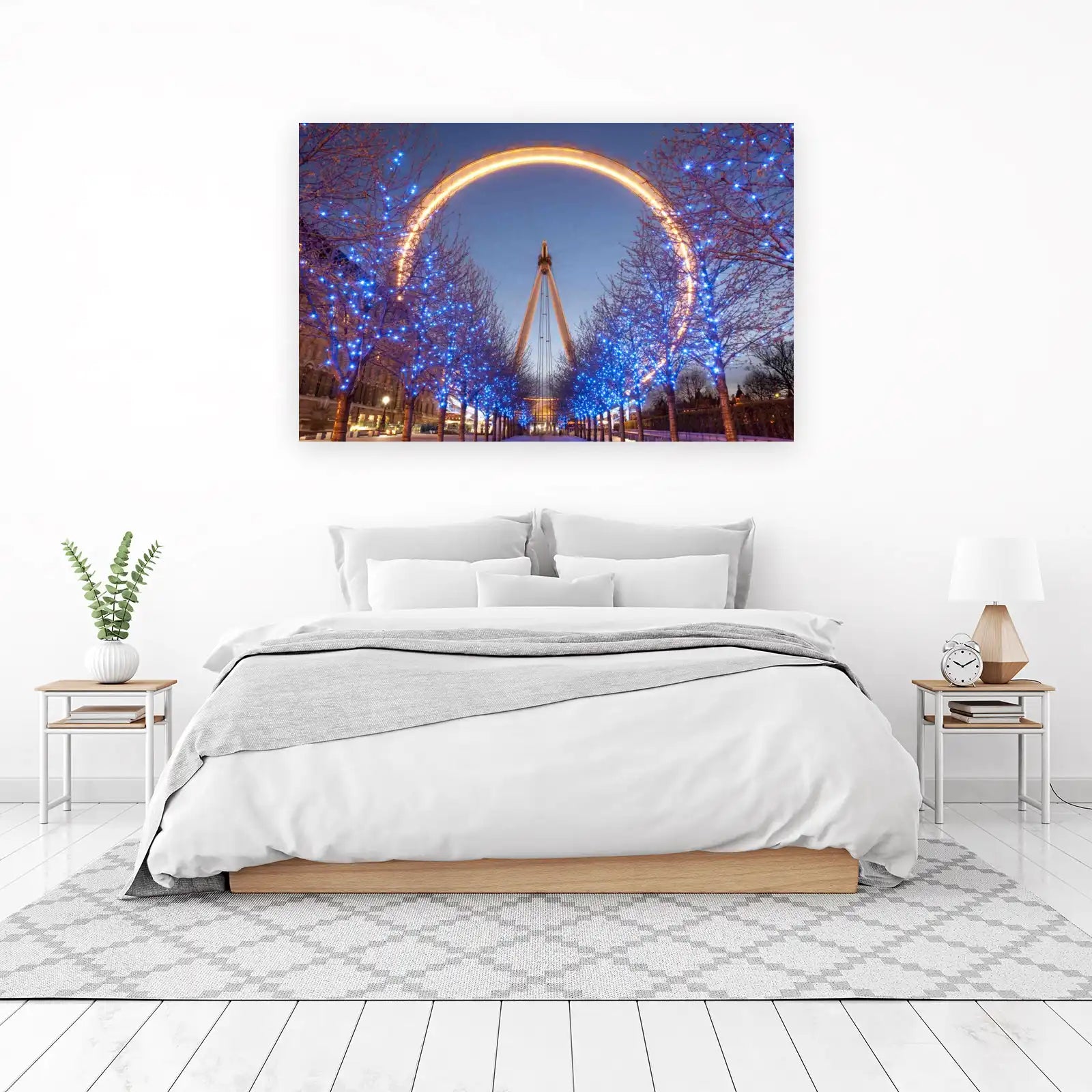 London Winter Lights Ferris Wheel Wall Art